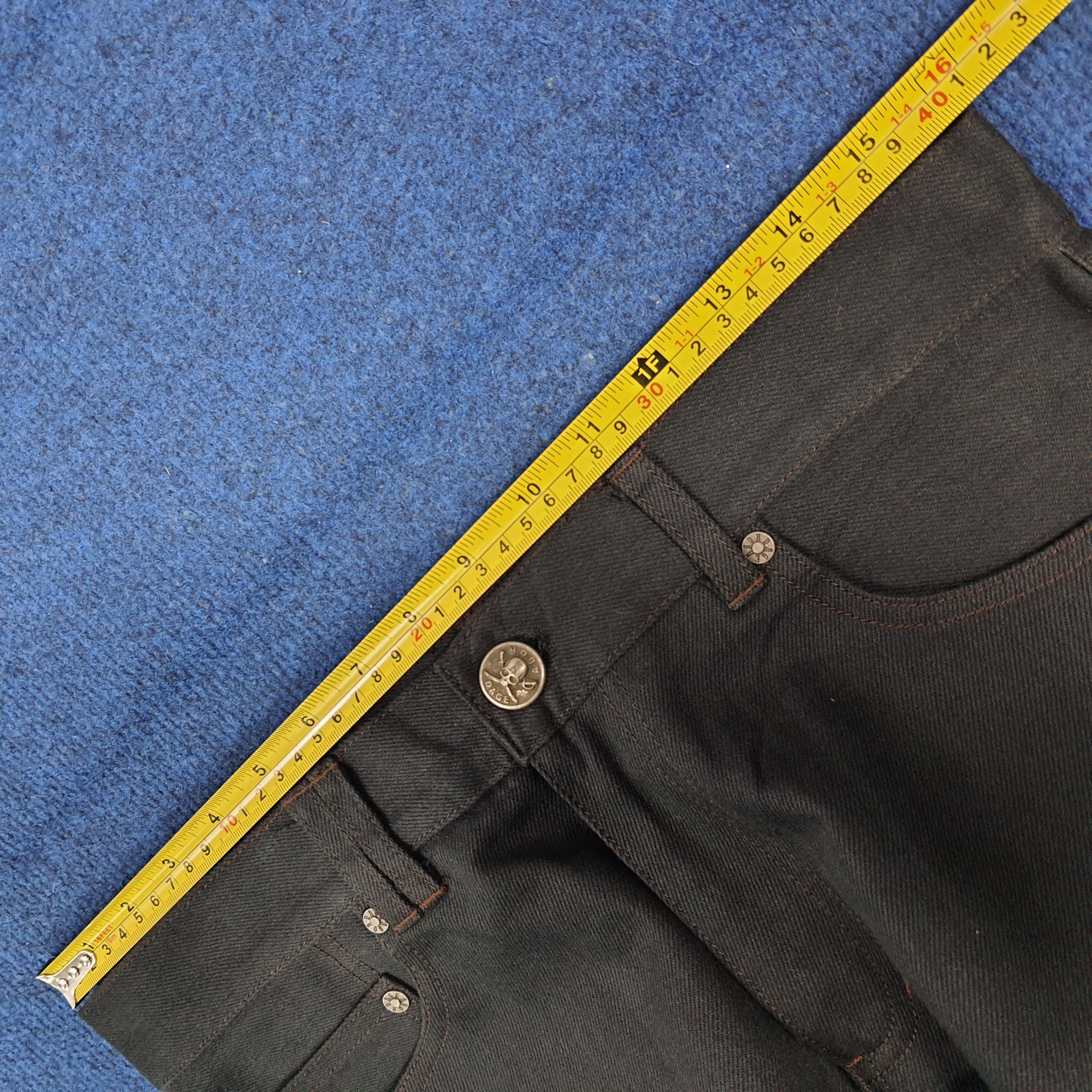 Japanese Brand Vintage Abordage Japan Skull Gothic Selvedge Pants C280N6 Size US 31 - 12 Thumbnail