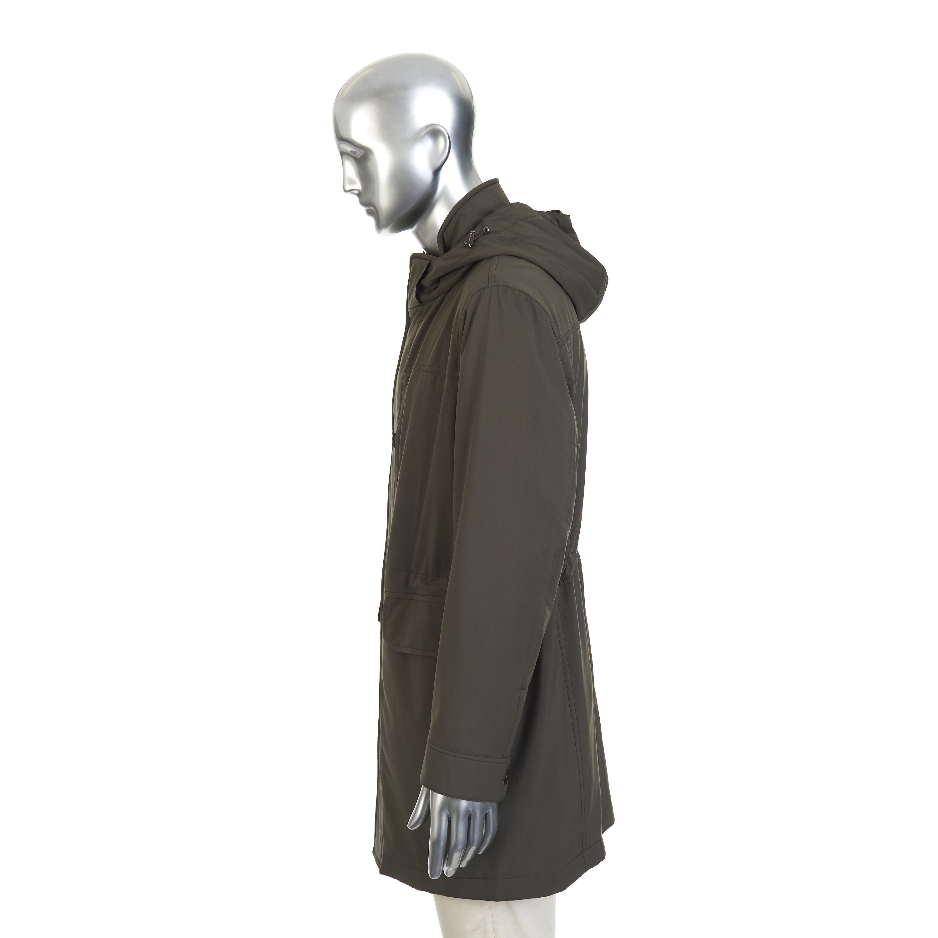 Brioni Parka Coat In Olive Green Performa Nylon, Detachable Hood Size US M / EU 48-50 / 2 - 3 Thumbnail
