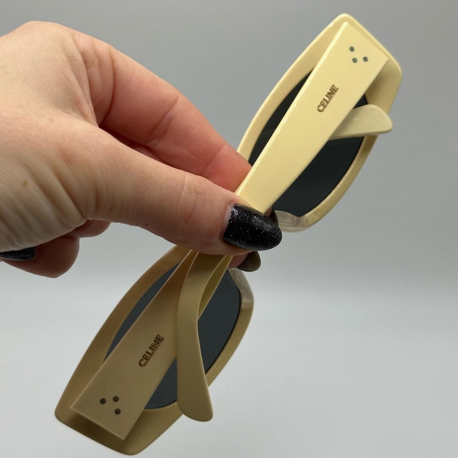 Celine CELINE Sunglasses CL40245U 5539A Shiny Butter Beige Grey Size ONE SIZE - 9 Thumbnail