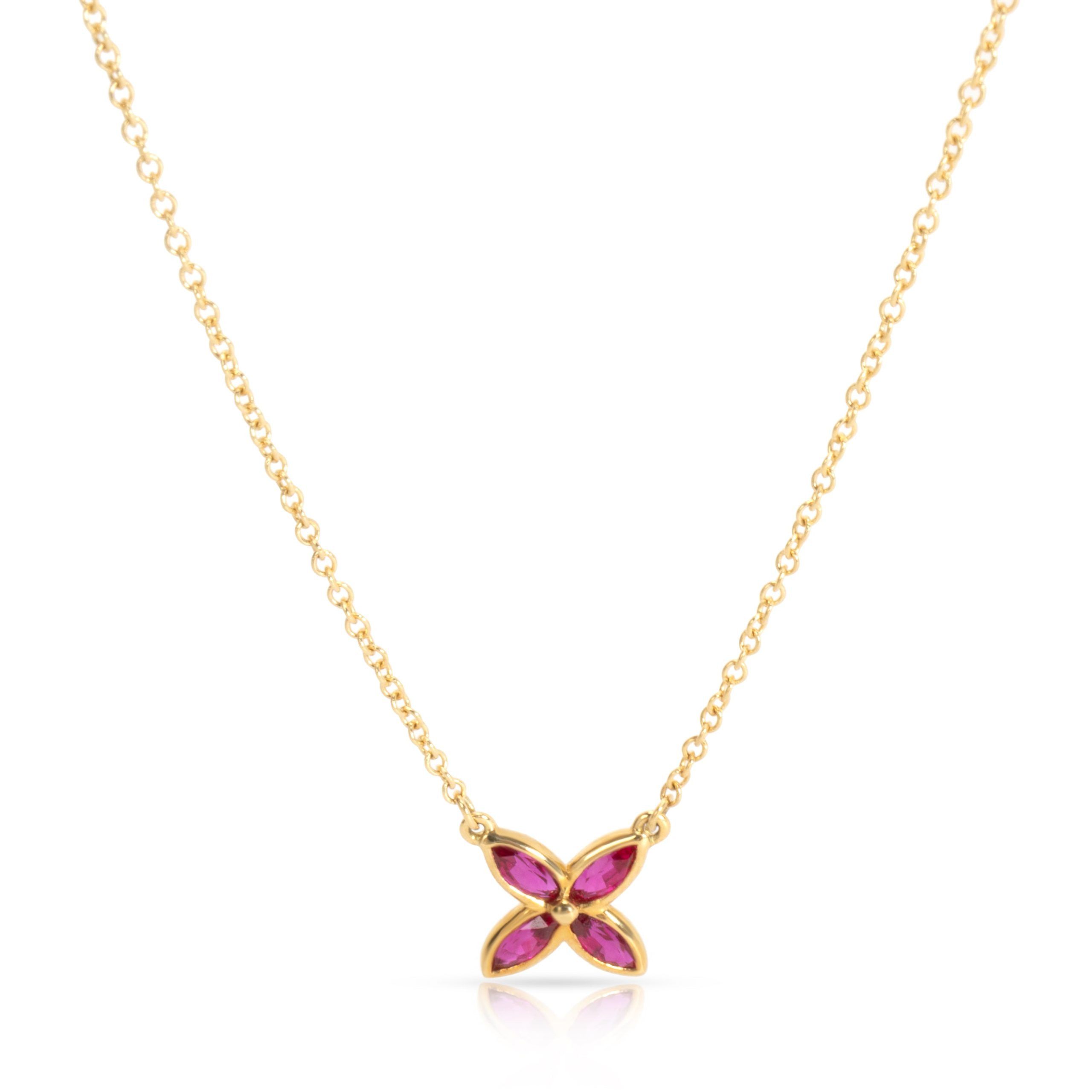 image of Tiffany Co Tiffany & Co. Victoria Ruby Necklace In 18K Rose Gold, Women's