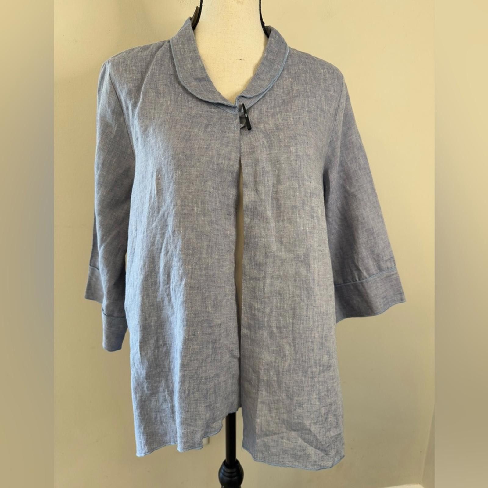 Other Connie’s Moon Light light blue boho linen jacket SZ SM Size S / US 4 / IT 40 - 6 Thumbnail