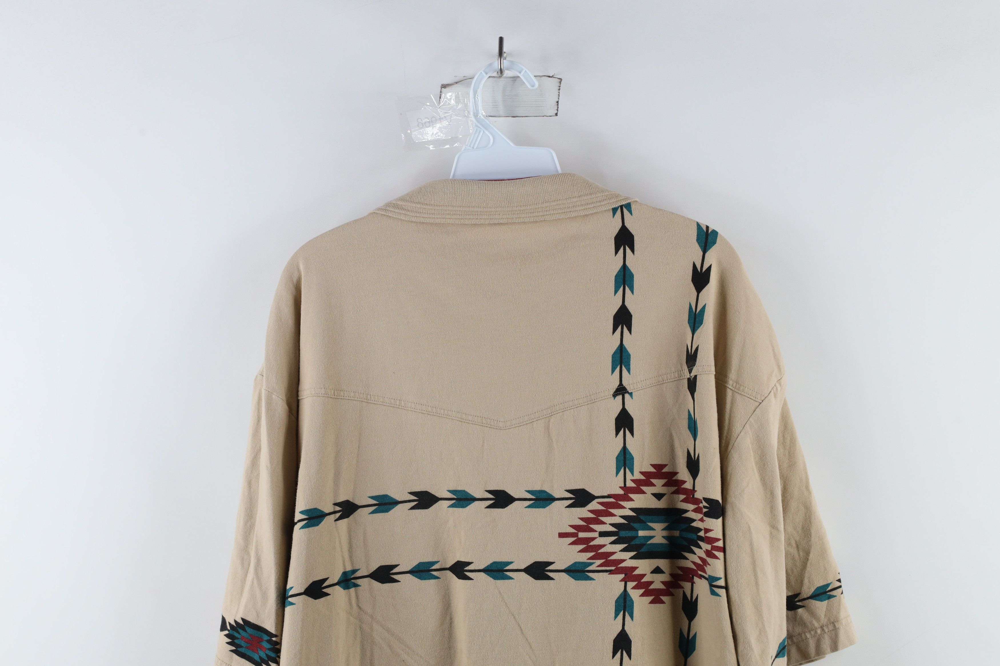 Vintage Vintage 90s Streetwear Southwestern Collared Polo Shirt Size US XXL / EU 58 / 5 - 11 Thumbnail