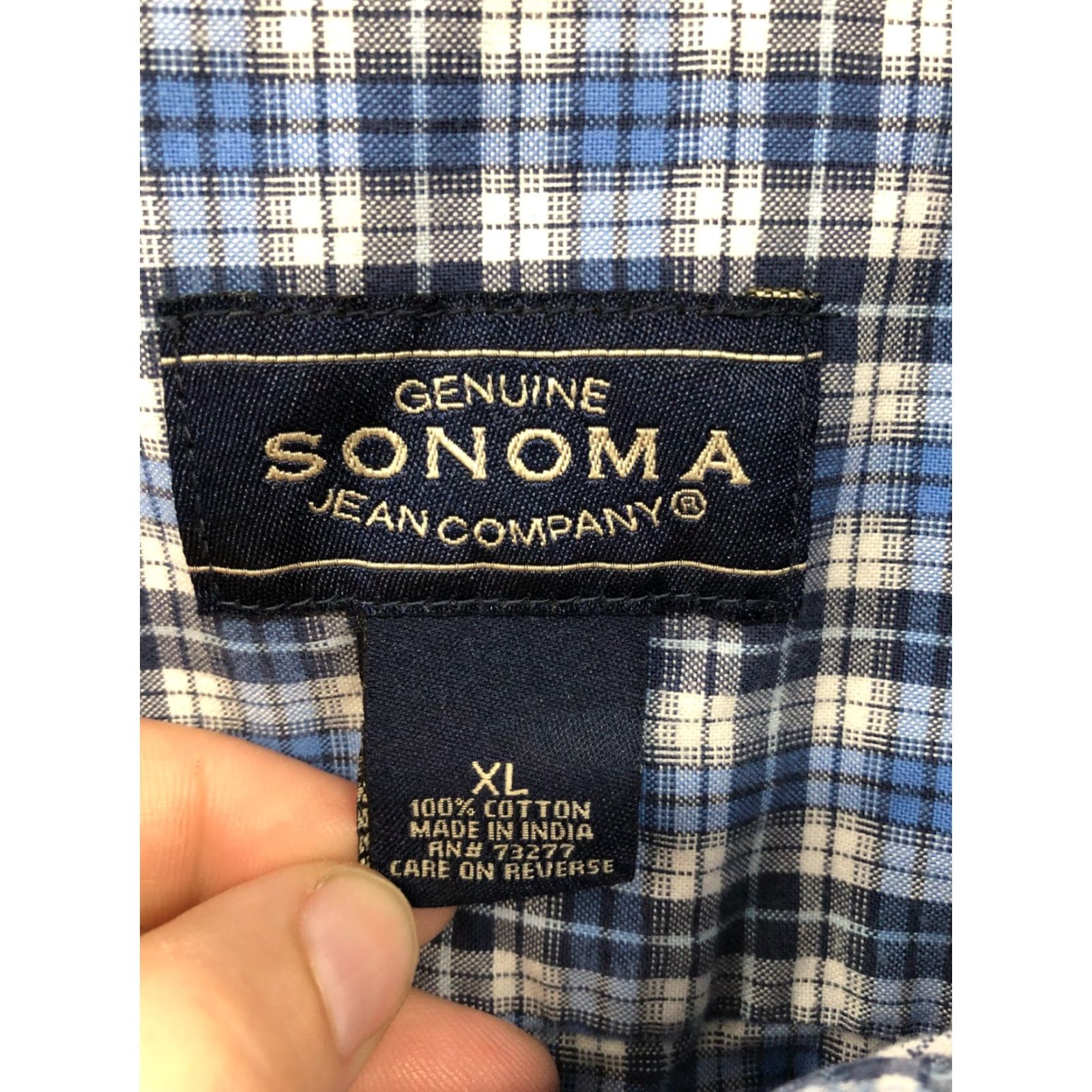 Vintage Sonoma Oxford Shirt XL Mens Long Sleeve Button Down Blue Plaid Shirt Size US XL / EU 56 / 4 - 7 Thumbnail