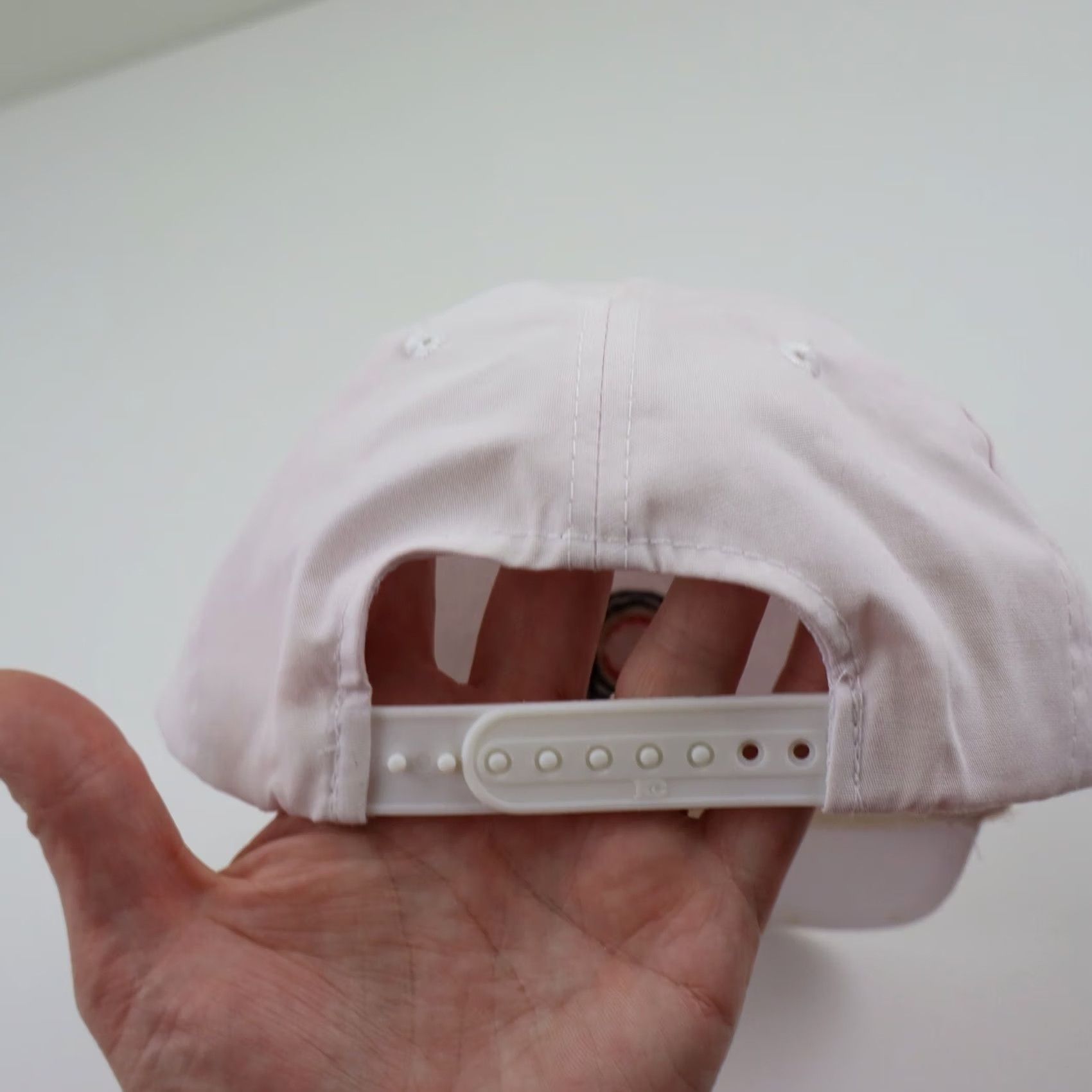 Logo 7 Vintage BA Logo Rope Hat Snapback Cap White Red 90s Retro Trucker Golf Size ONE SIZE - 3 Thumbnail