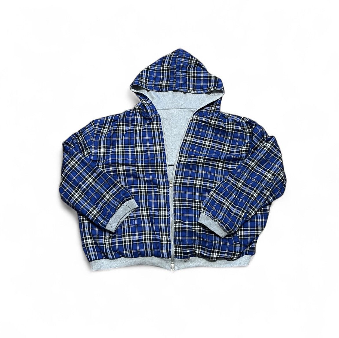 Other Double Side Zip Hoodie Blue Gray Casual Streetwear Baggy Size US XL / EU 56 / 4 - 2 Thumbnail