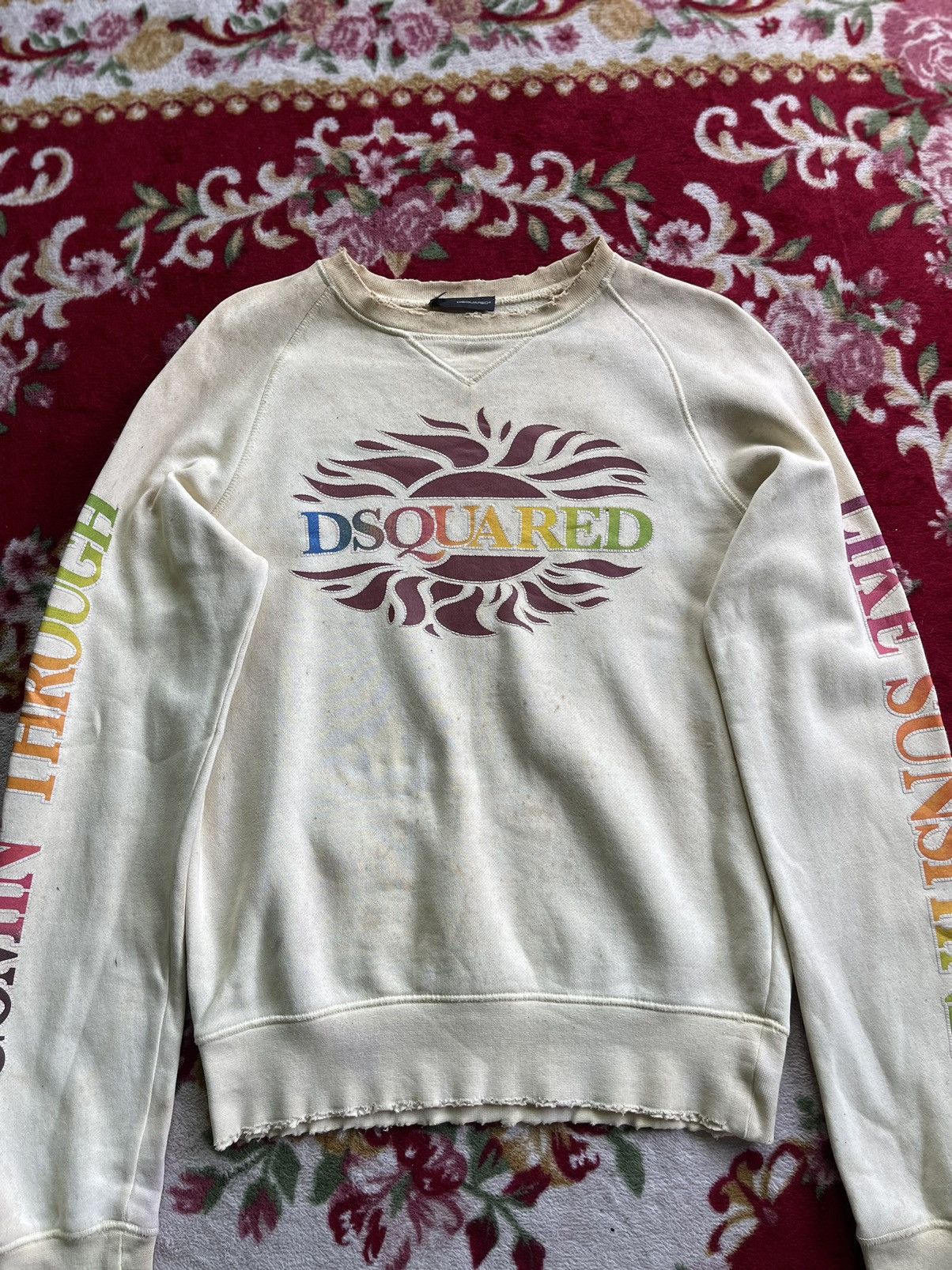 Dsquared2 Dsquared2 Comin Through Like Sunshine Distressed Sweatshirt Size US S / EU 44-46 / 1 - 4 Thumbnail