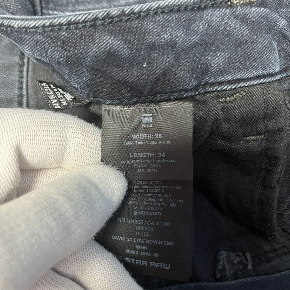 G-Star Vintage G-Star RAW Davin 3D Law Boyfriend Denim Black Jeans Size 28" / US 6 / IT 42 - 9 Thumbnail