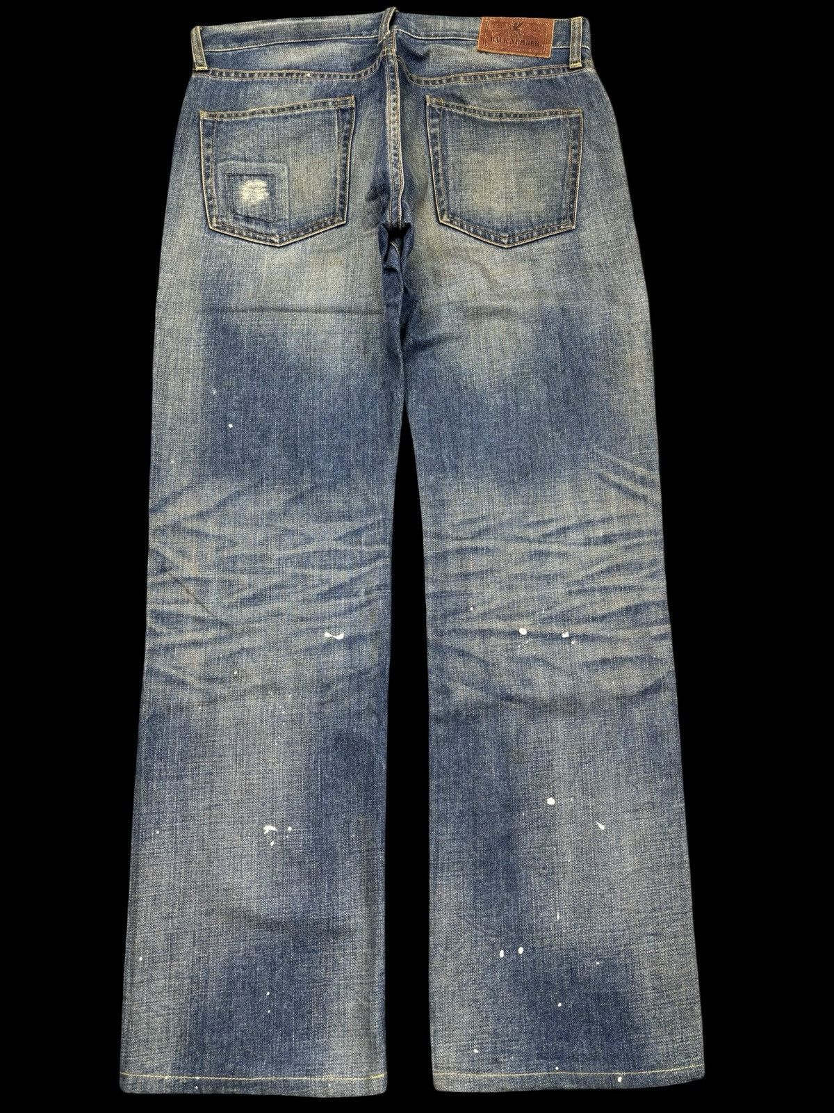 Japanese Brand 💥Sick💥Back Number Patchwork Paint Splatter Denim F864 Size US 34 / EU 50 - 2 Thumbnail