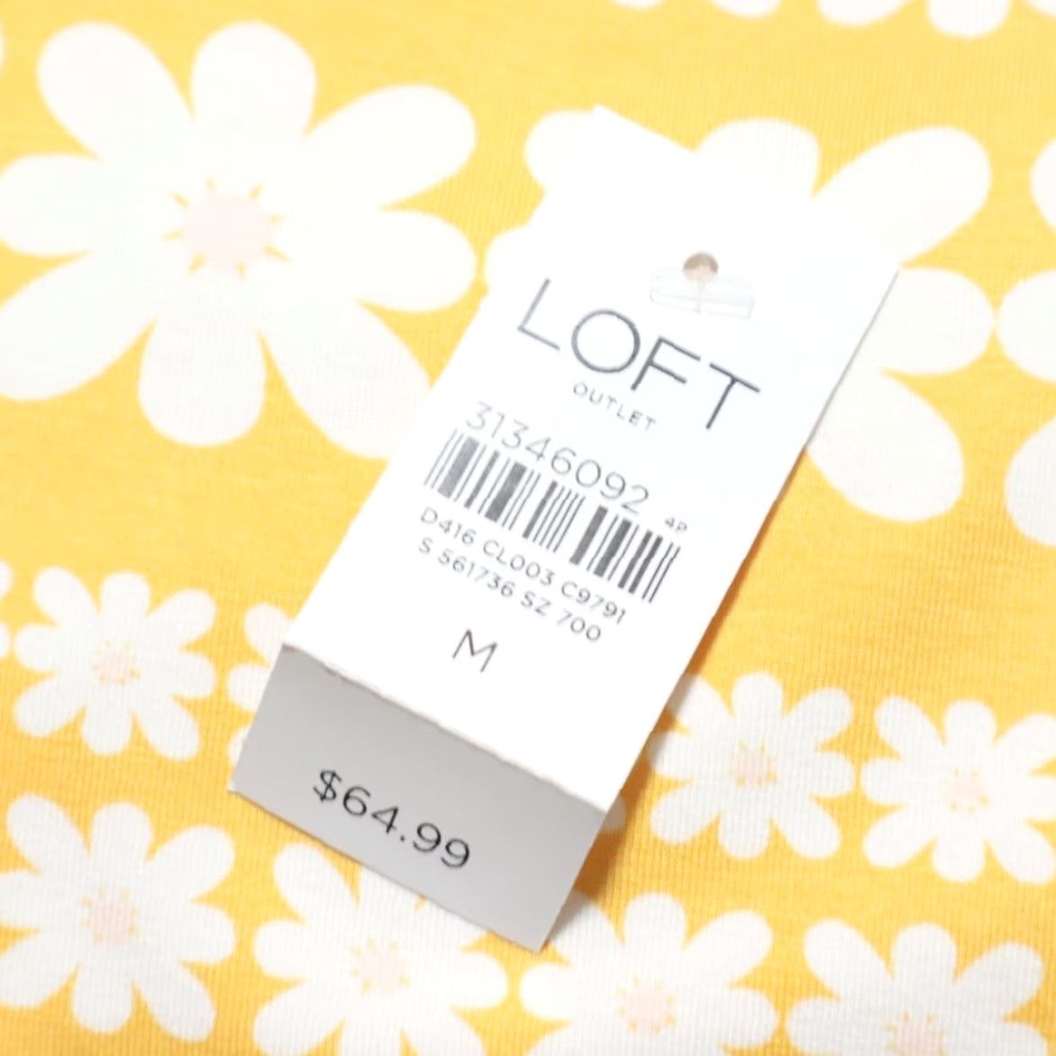 Loft Loft Sleeveless Daisy Print Sun Floral Dress Yellow Women's M Size M / US 6-8 / IT 42-44 - 6 Thumbnail