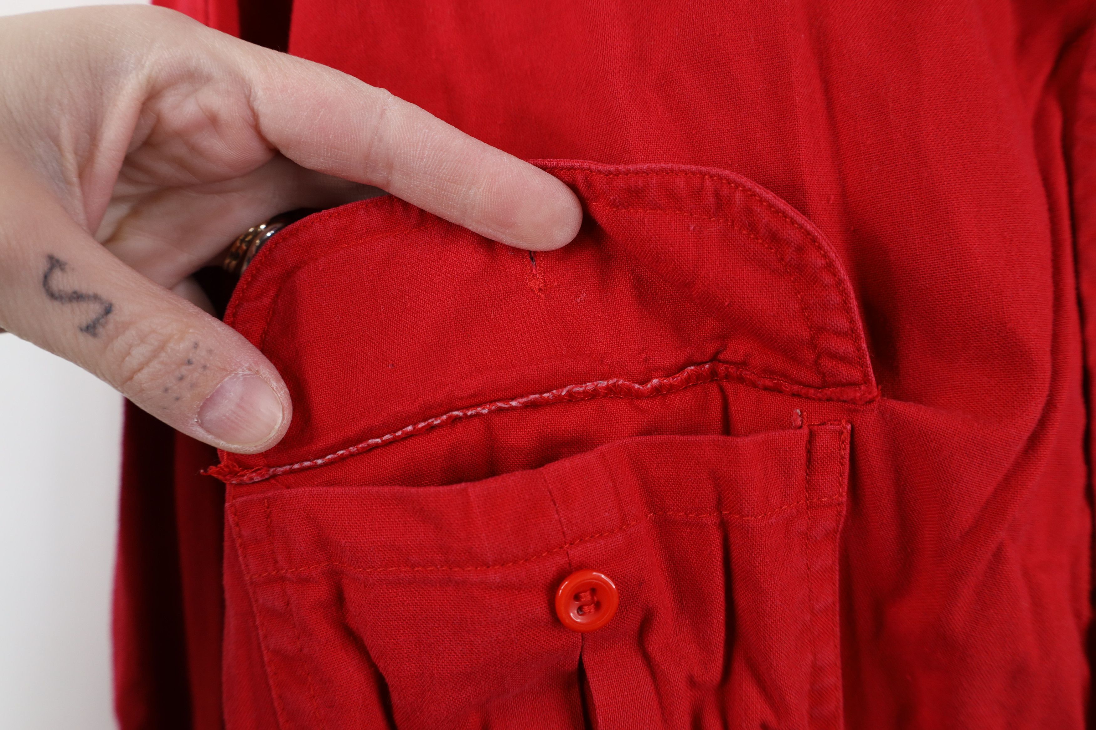 Cabelas Vintage 80s 90s Cabelas Pocket Collared Button Shirt Red Size US L / EU 52-54 / 3 - 4 Thumbnail