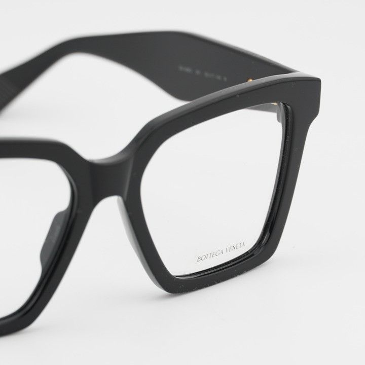Bottega Veneta Bottega Veneta BV1458O 001 Eyeglasses Black 52mm Square Fram Size ONE SIZE - 7 Thumbnail