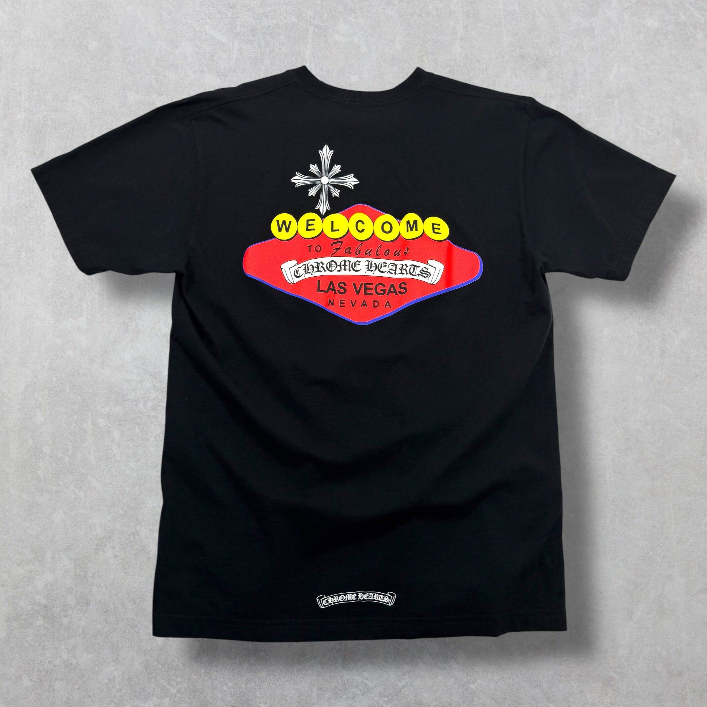 Chrome Hearts Chrome Hearts Black Welcome To Vegas Tee L Size US L / EU 52-54 / 3 - 1 Thumbnail