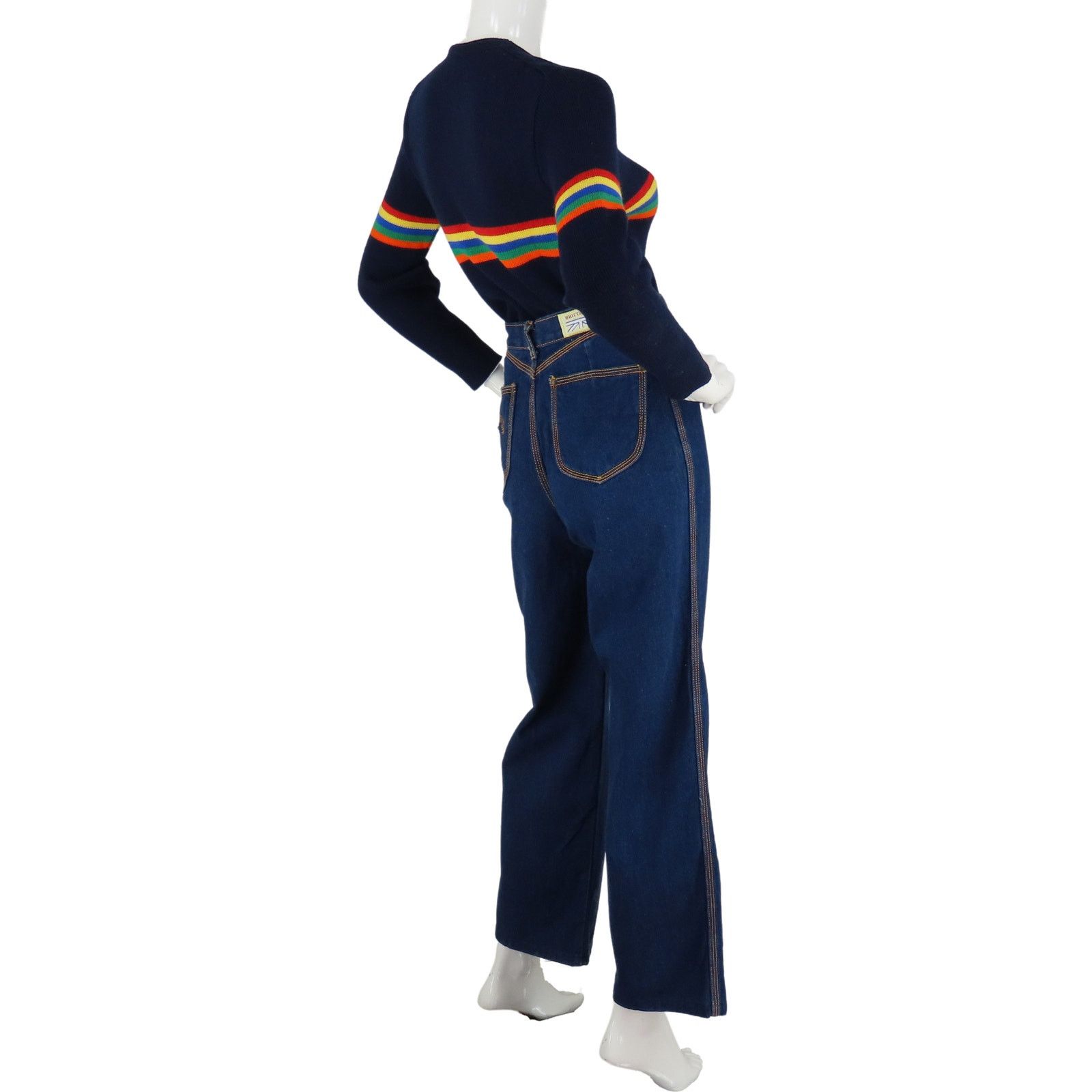 Other 80s 70s Vintage Indigo High Waisted Mom Denim Jeans 37 Size 37" - 12 Thumbnail