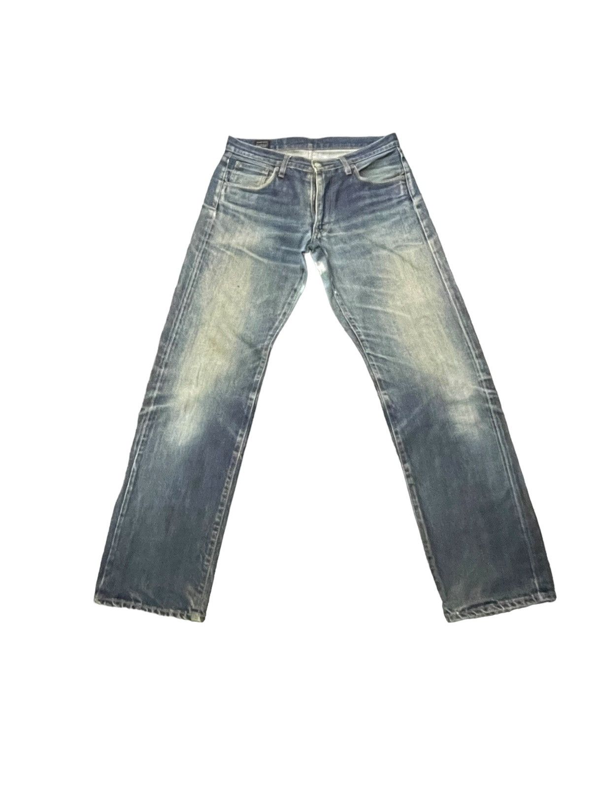Japanese Brand × Vintage Vintage Blue Way Selvedge Distresed Denim Size US 33 - 2 Thumbnail