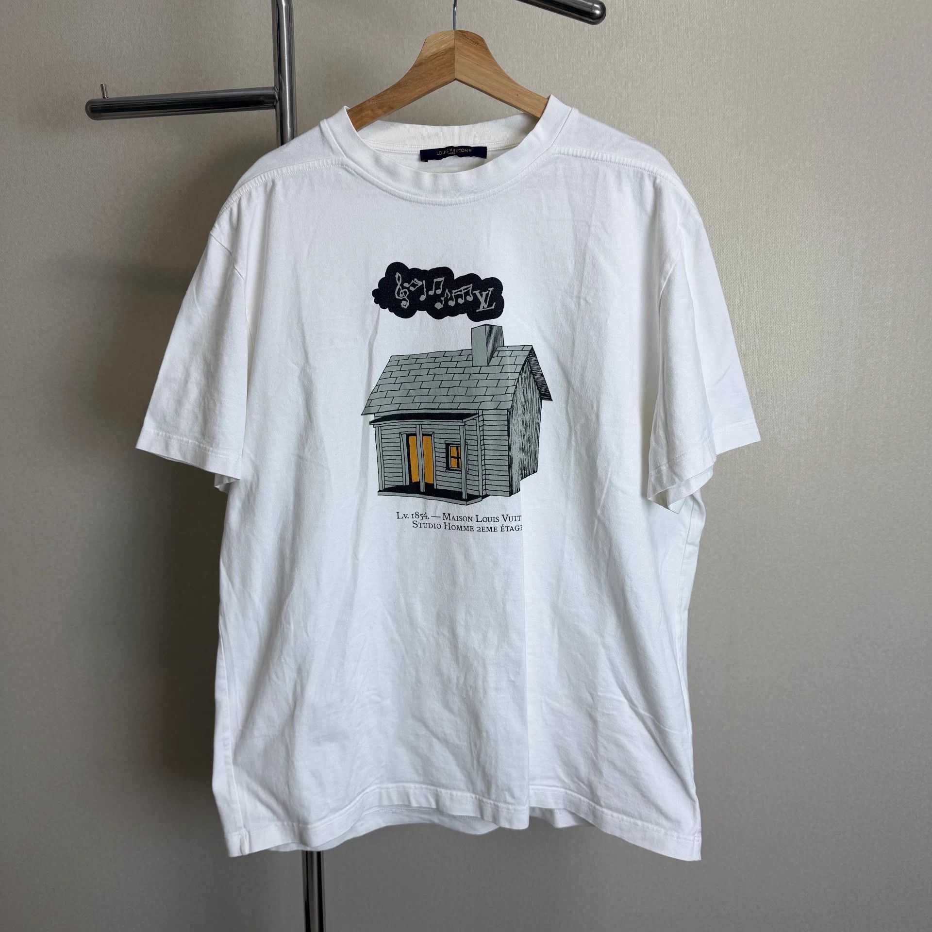 Louis Vuitton LV FW22 house print short-sleeve Tee men white 4L Size US XXL / EU 58 / 5 - 1 Thumbnail