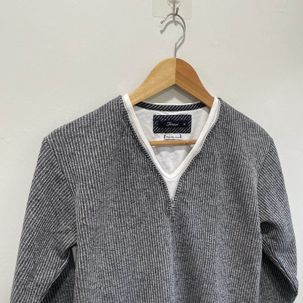 Japanese Brand Foravi Gothic/Vintage Long Sleeve Henley (1970s/80s) Size US M / EU 48-50 / 2 - 2 Thumbnail
