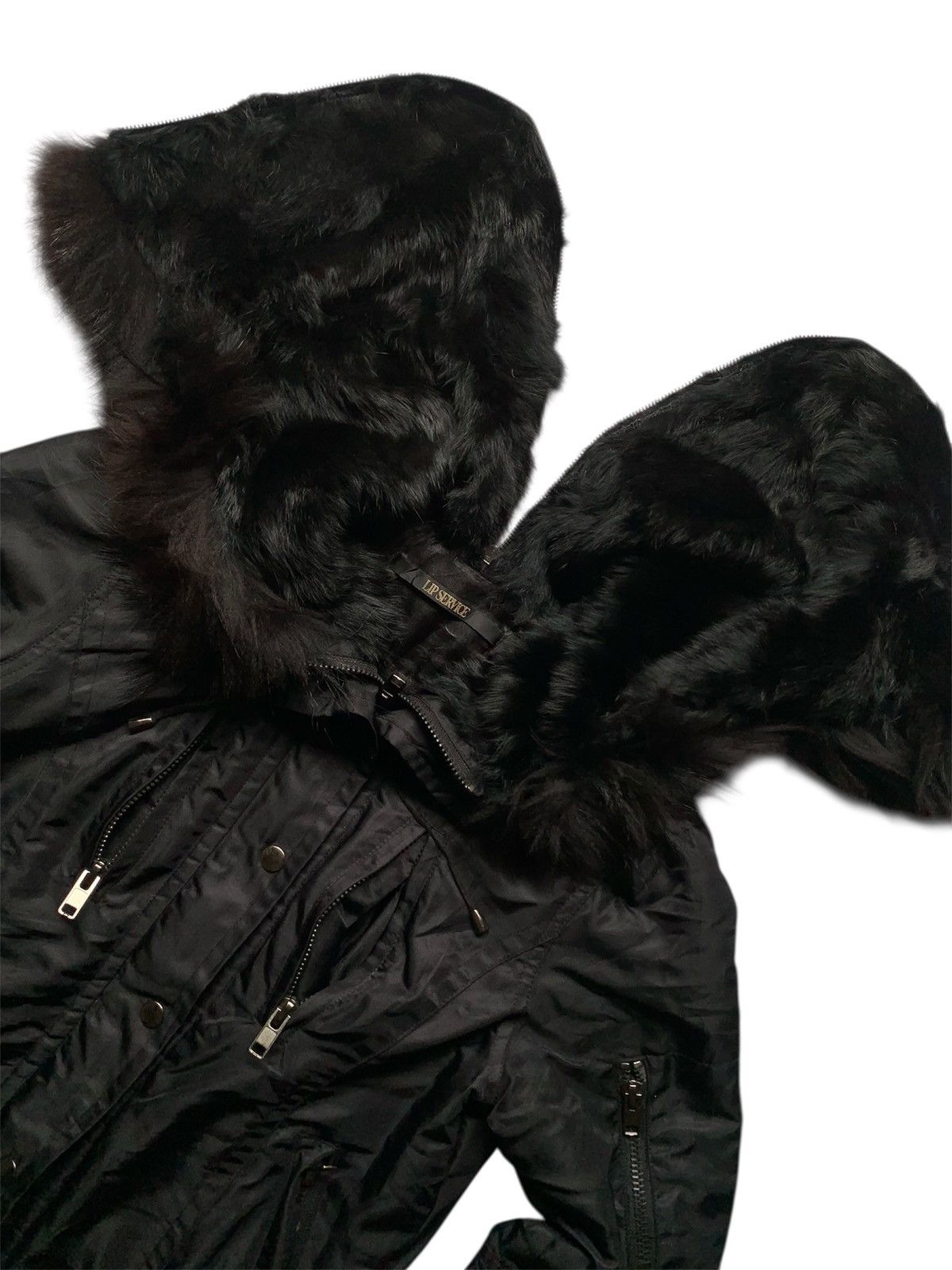 KMRii Lip Service Laced Up Fur Rabbit and Raccoon Military Jacket Size US M / EU 48-50 / 2 - 2 Thumbnail