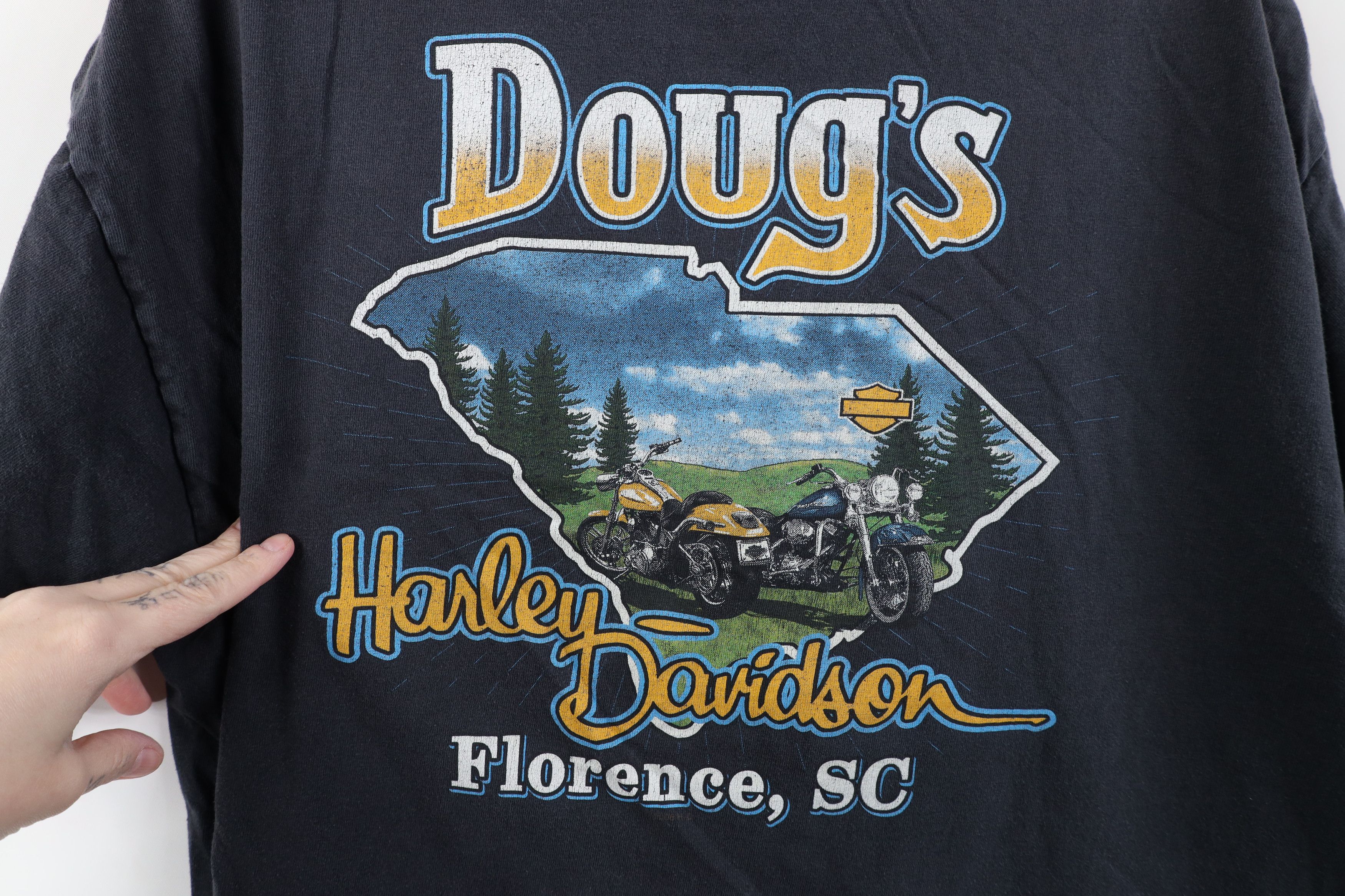 Harley Davidson Vintage Y2K Harley Davidson Fire Flames T-Shirt Cotton USA Size US L / EU 52-54 / 3 - 11 Thumbnail