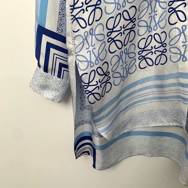 Loewe Loewe Patchwork logo printed on a long-sleeved asymmetrica Size S / US 4 / IT 40 - 4 Thumbnail