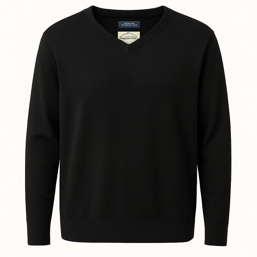 St. Johns Bay St. John’s Bay Black V-Neck Sweater – Recycled Fibers Size US XL / EU 56 / 4 - 2 Thumbnail