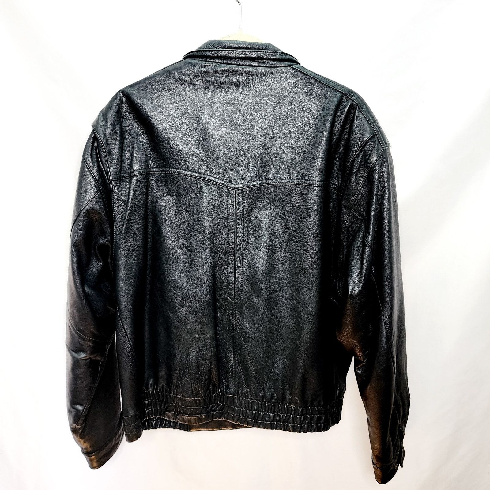 Reed Vintage Reed Men's Bomber Black Leather Jacket 90's Size US M / EU 48-50 / 2 - 2 Thumbnail