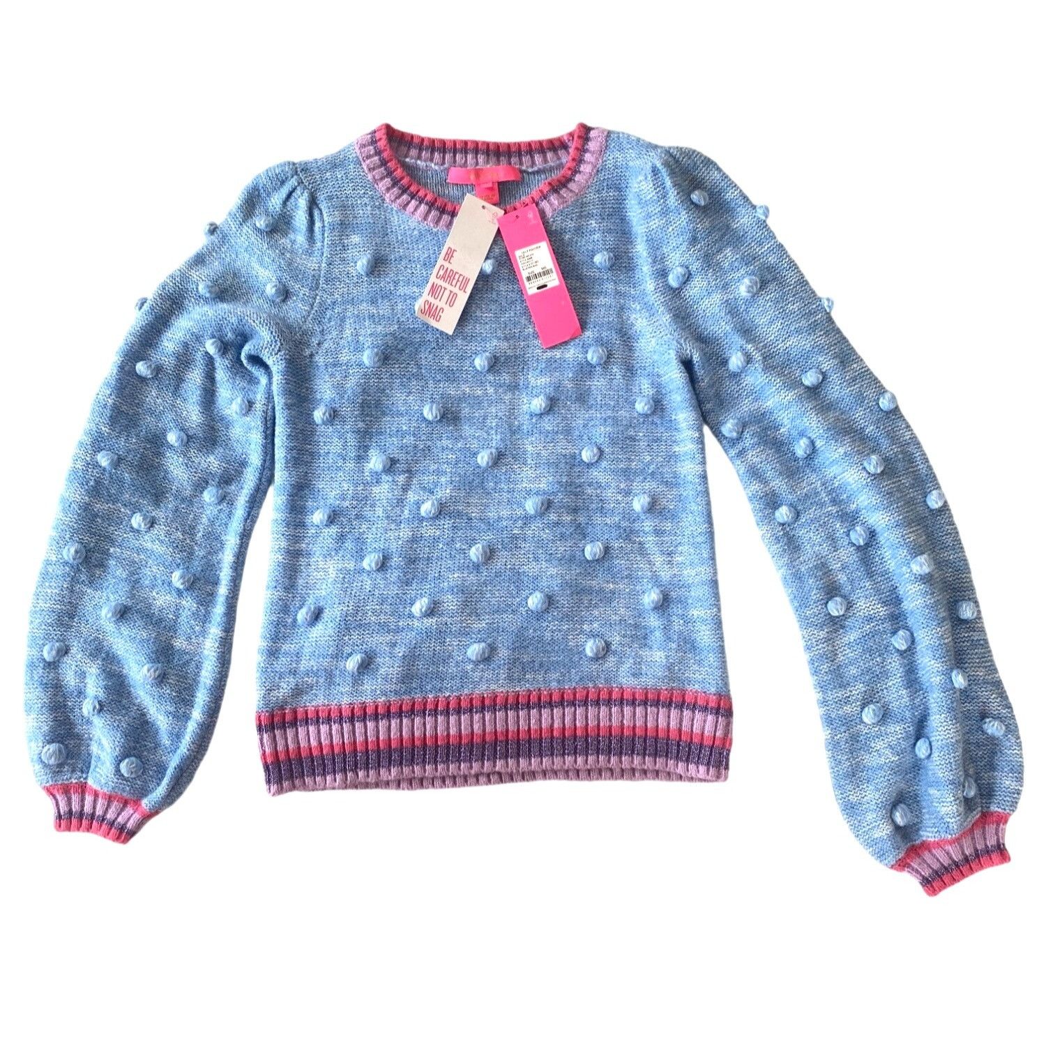 Lilly Pulitzer NWT Lilly Pulitzer $168 Verna Sweater W’s XXS Blue Pink Size XXS / US 00 / IT 34 - 8 Thumbnail