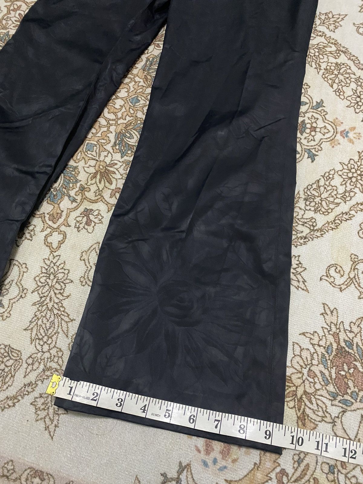 Jean Paul Gaultier Jean Paul Gaultier Femme Waxed Flare Black Flower Motive Size 28" / US 6 / IT 42 - 15 Thumbnail