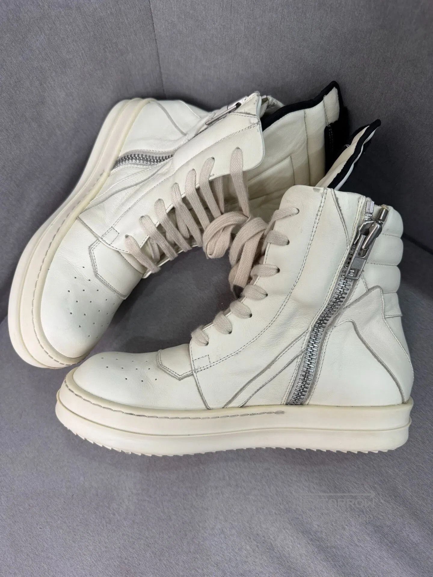 Rick Owens Rick Owens White High-Top Sneakers Size 36. Size US 6 / EU 39 - 4 Thumbnail