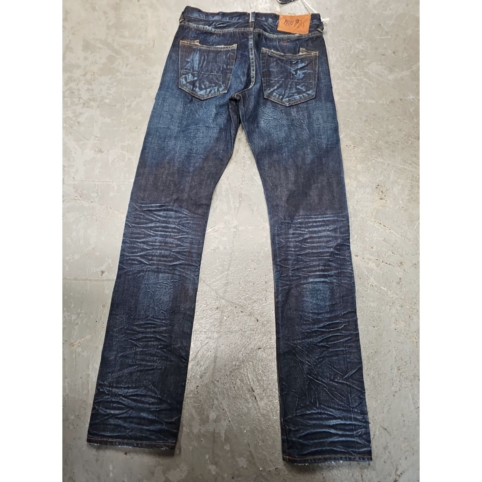 Prps PRPS Jeans Mens 30 Blue Selvedge Straight Button Fly Dark Wash 30x34 Jeans City Mens Size US 30 / EU 46 - 3 Thumbnail