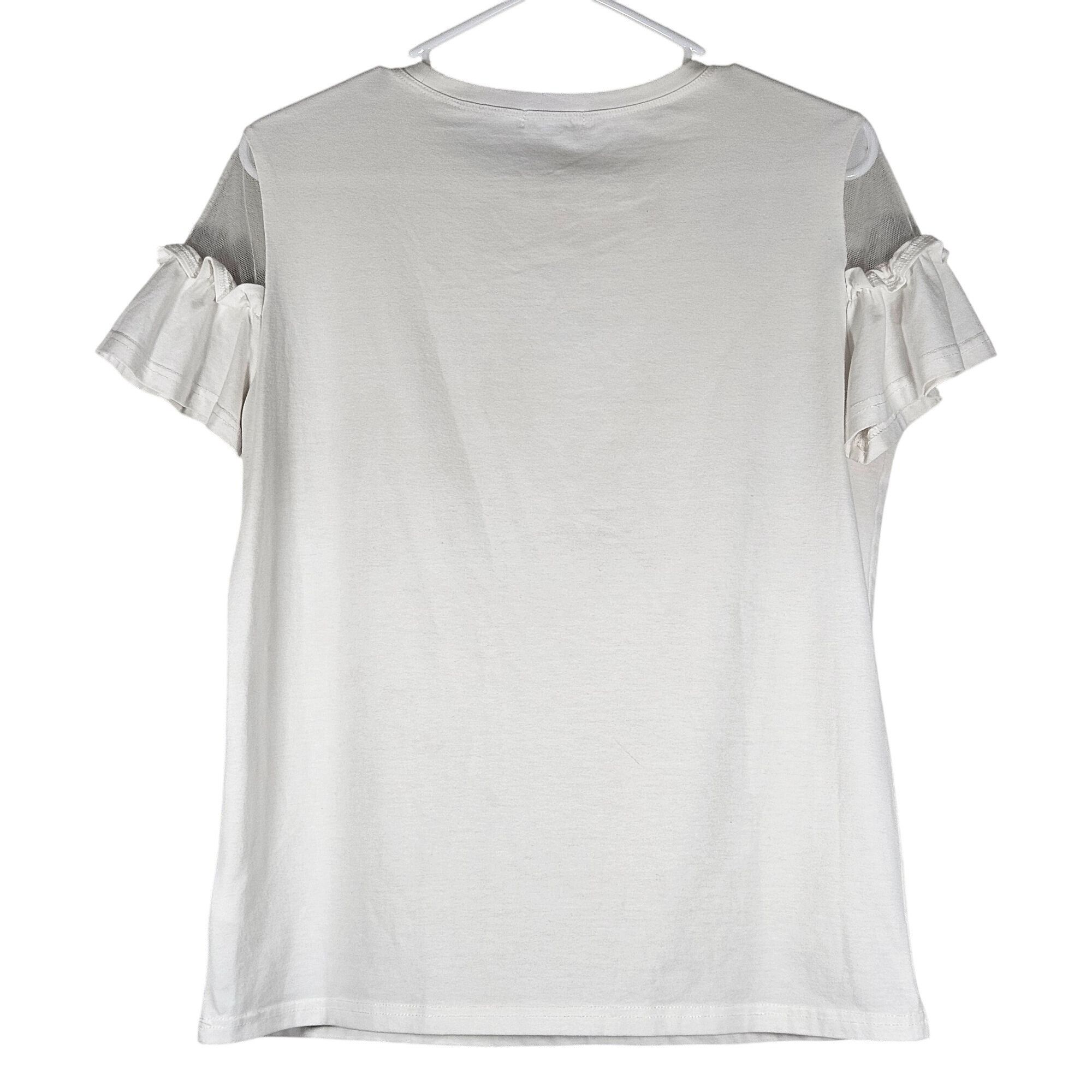 Other Why Dress Women’s Graphic Tee White M Leopard Rose Print Y2K Size M / US 6-8 / IT 42-44 - 3 Thumbnail