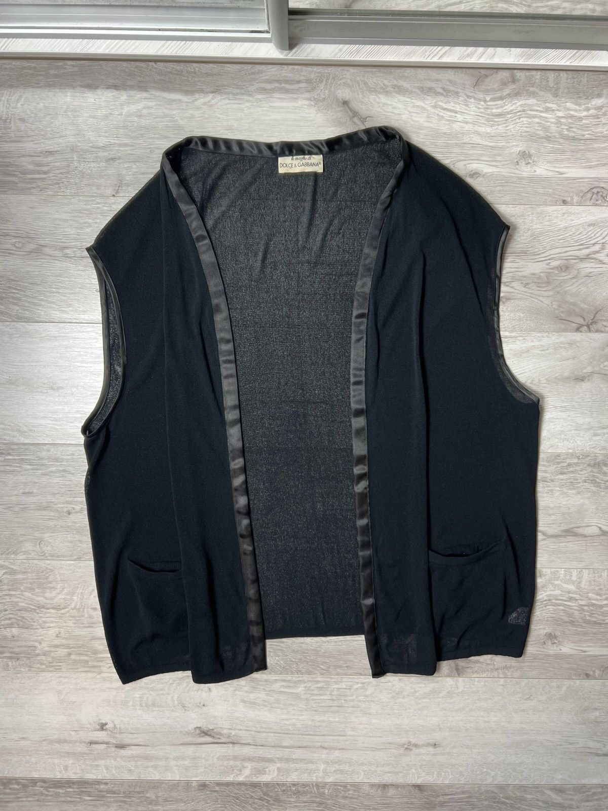 Dolce & Gabbana Le Maglite Di Dolce & Gabbana Open Front Sleeveless Cardigan Size L / US 10 / IT 46 - 1 Thumbnail