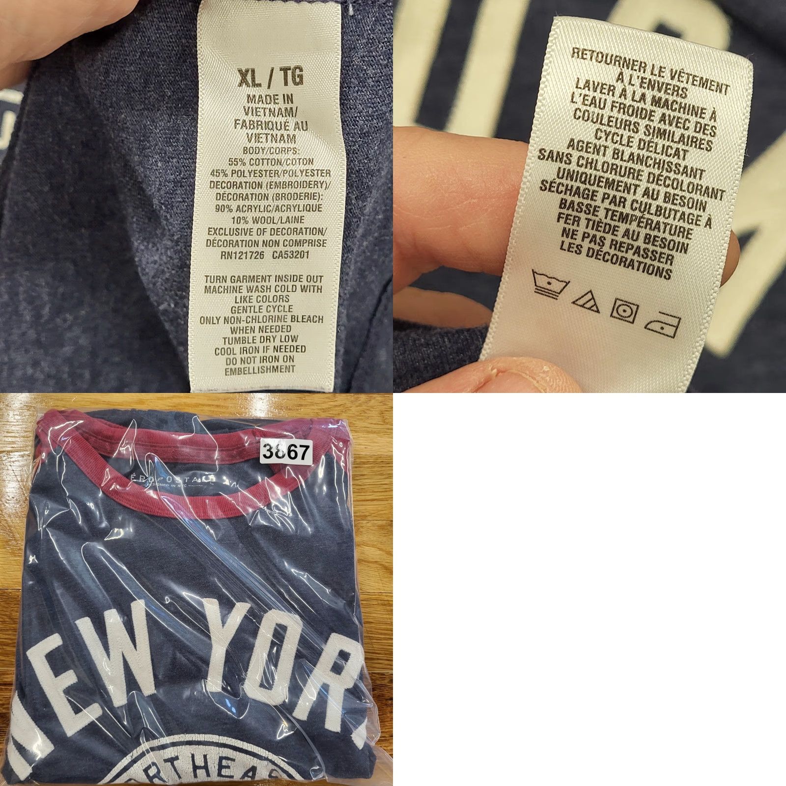 Vintage VINTAGE Aeropostale Shirt Mens XL Tall Gray Short Sleeve Crew Neck "New York Areo-USA 1987" 90s Graphic Print Mens Size US XL / EU 56 / 4 - 9 Thumbnail