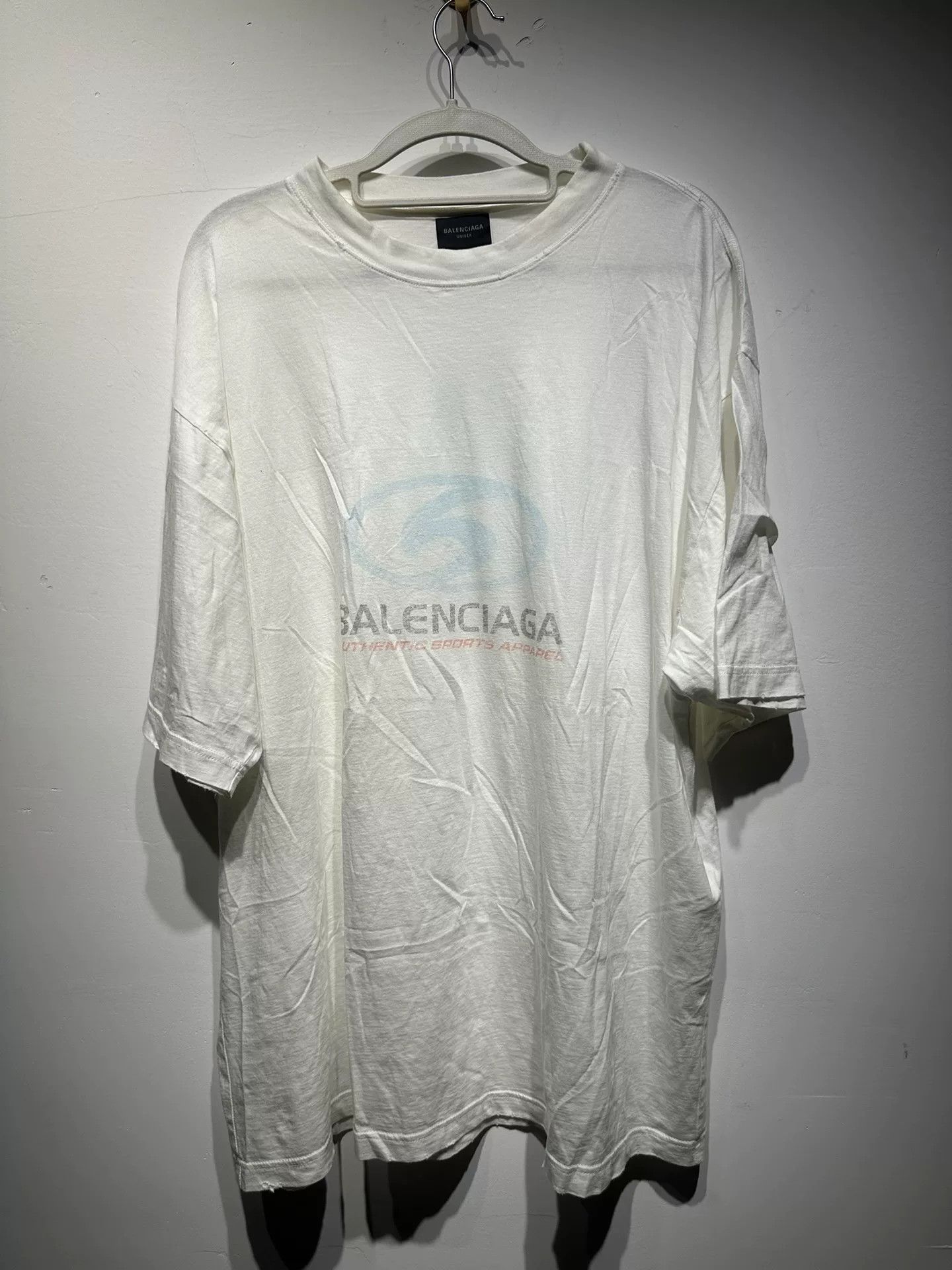 Balenciaga Balenciaga Retro Blue T-Shirt M Men Size US M / EU 48-50 / 2 - 1 Thumbnail