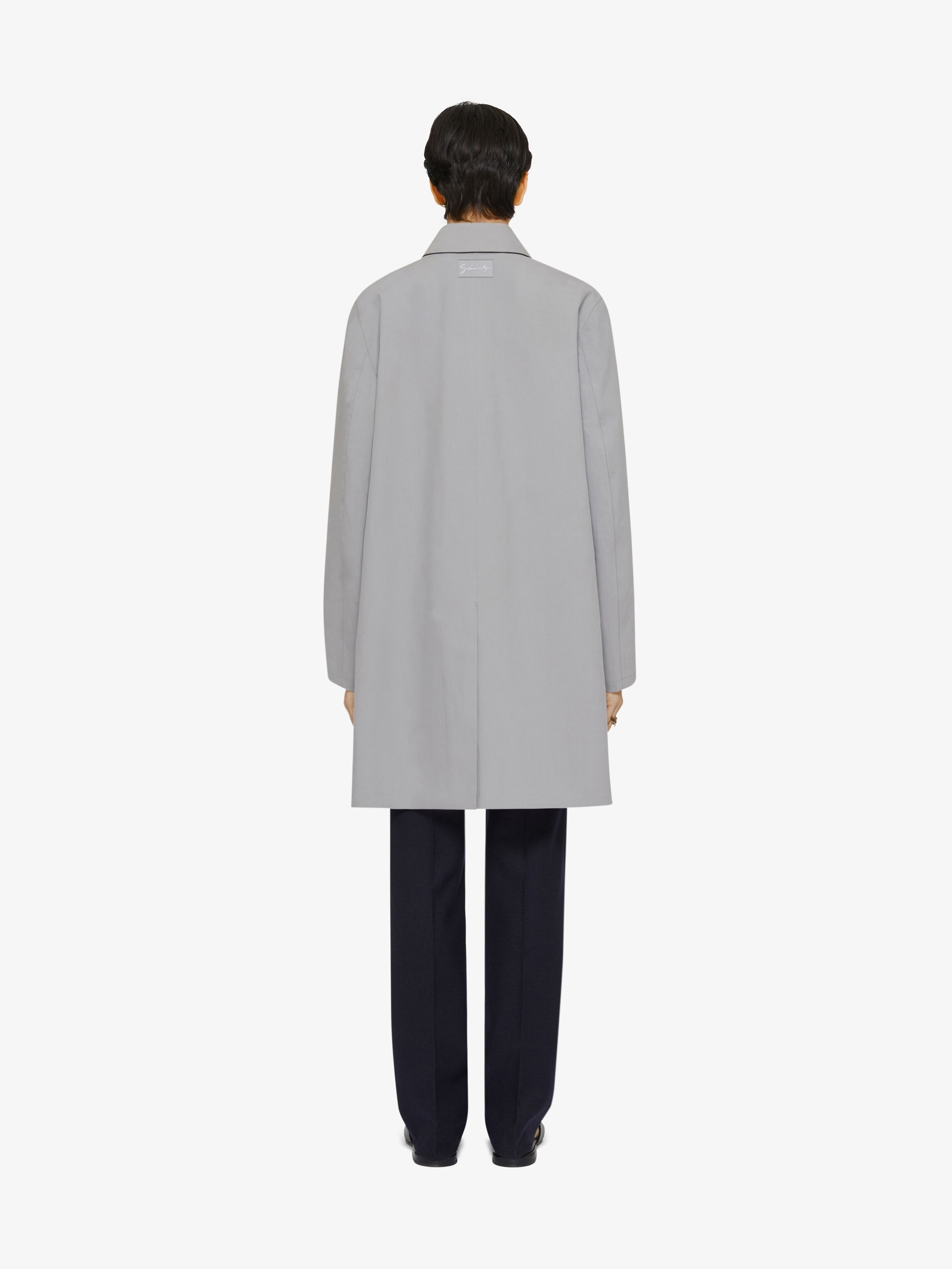 Givenchy o1w1db10925 Trench Coat With Bonded Seam Tapes in Grey Size US XL / EU 56 / 4 - 4 Thumbnail