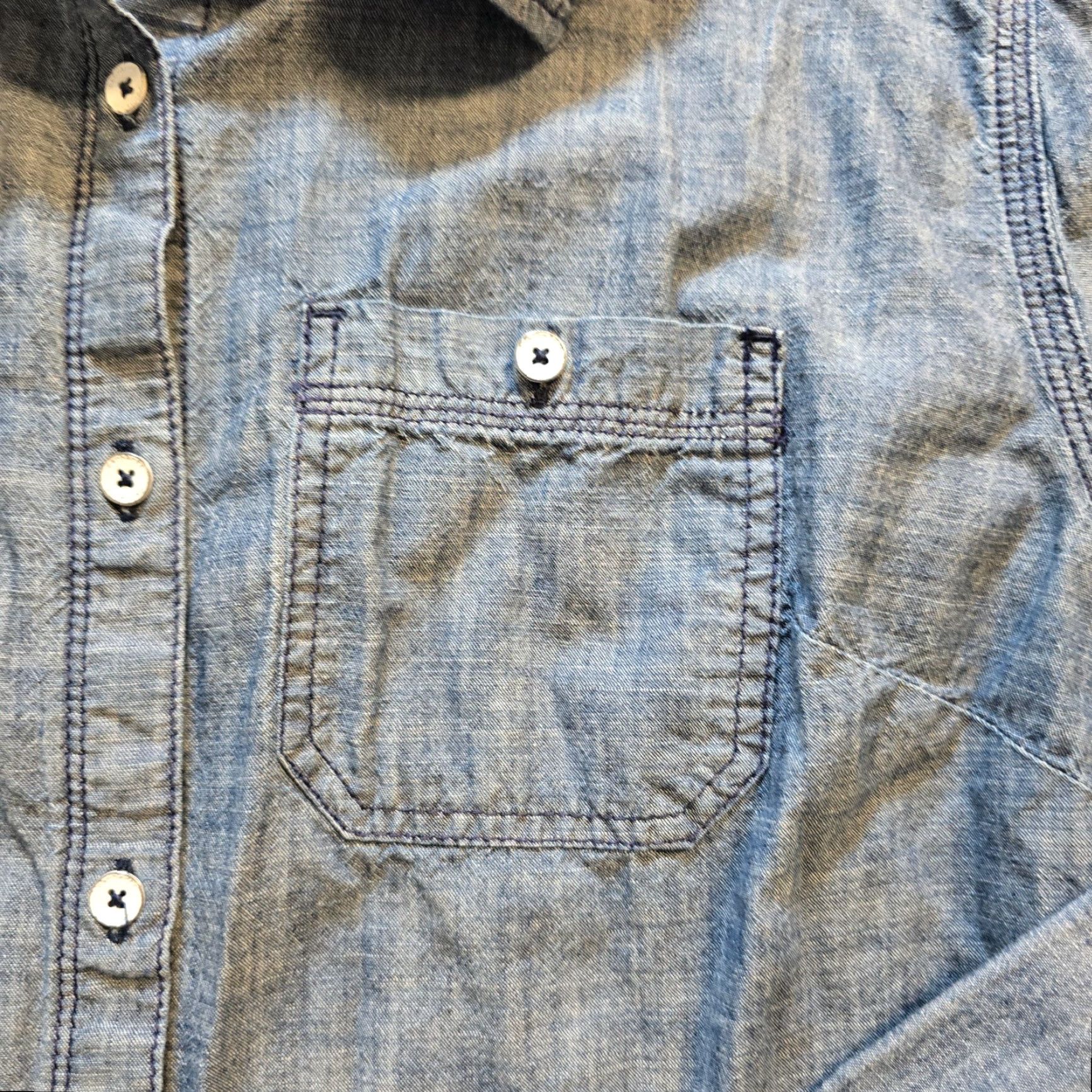 Carhartt Carhartt Top Womens Medium Blue Denim Button Up Long Sleeve Casual Shirt Size M / US 6-8 / IT 42-44 - 5 Thumbnail