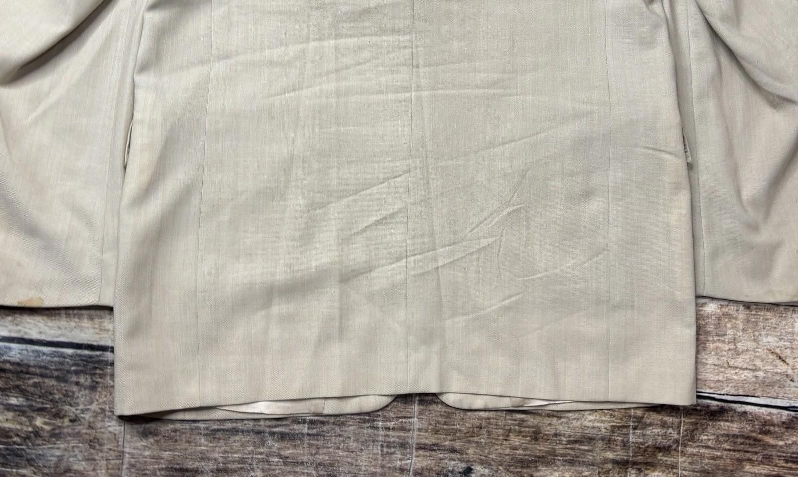 Burberry Burberry Blazer Jacket Mens 40L Beige Wool Sports Jacket Size 40L - 8 Thumbnail