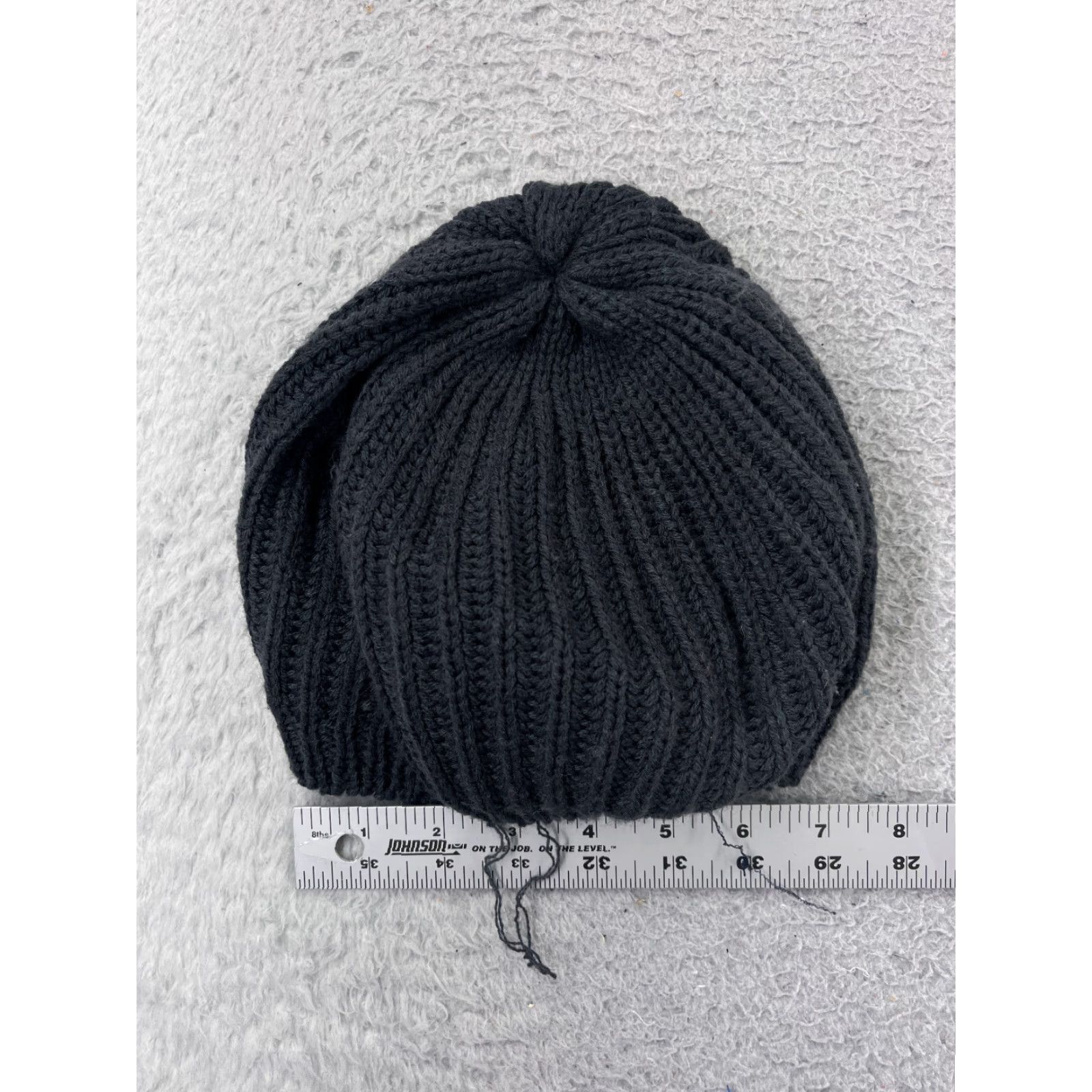 Vintage Floral Gray Beanie Womens One Size Knit Acrylic Casual Ski Hat Size ONE SIZE - 3 Thumbnail