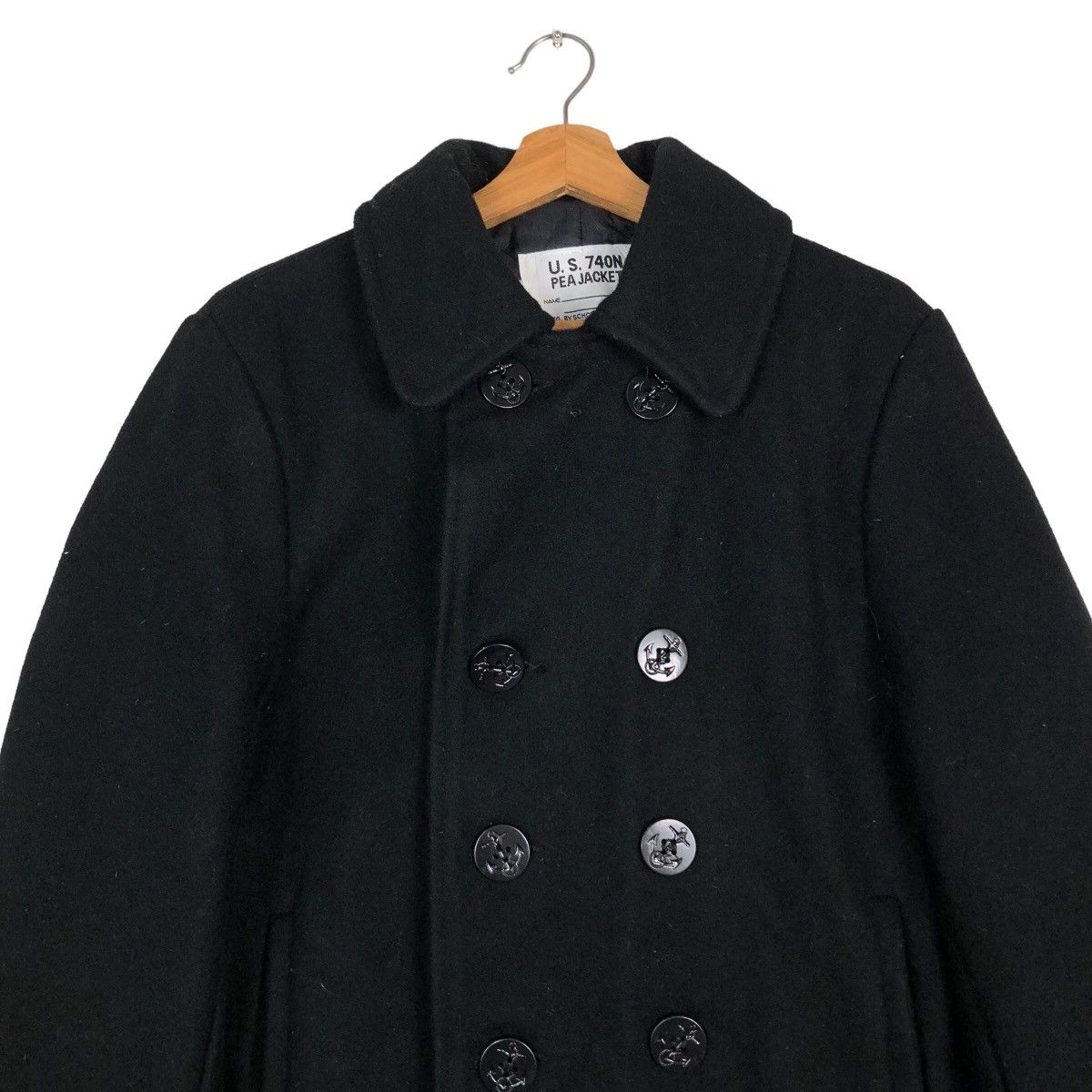 Schott 🔥Vintage 740 USN Pea Jacket Wool Double Breast Made in USA Size US M / EU 48-50 / 2 - 3 Thumbnail