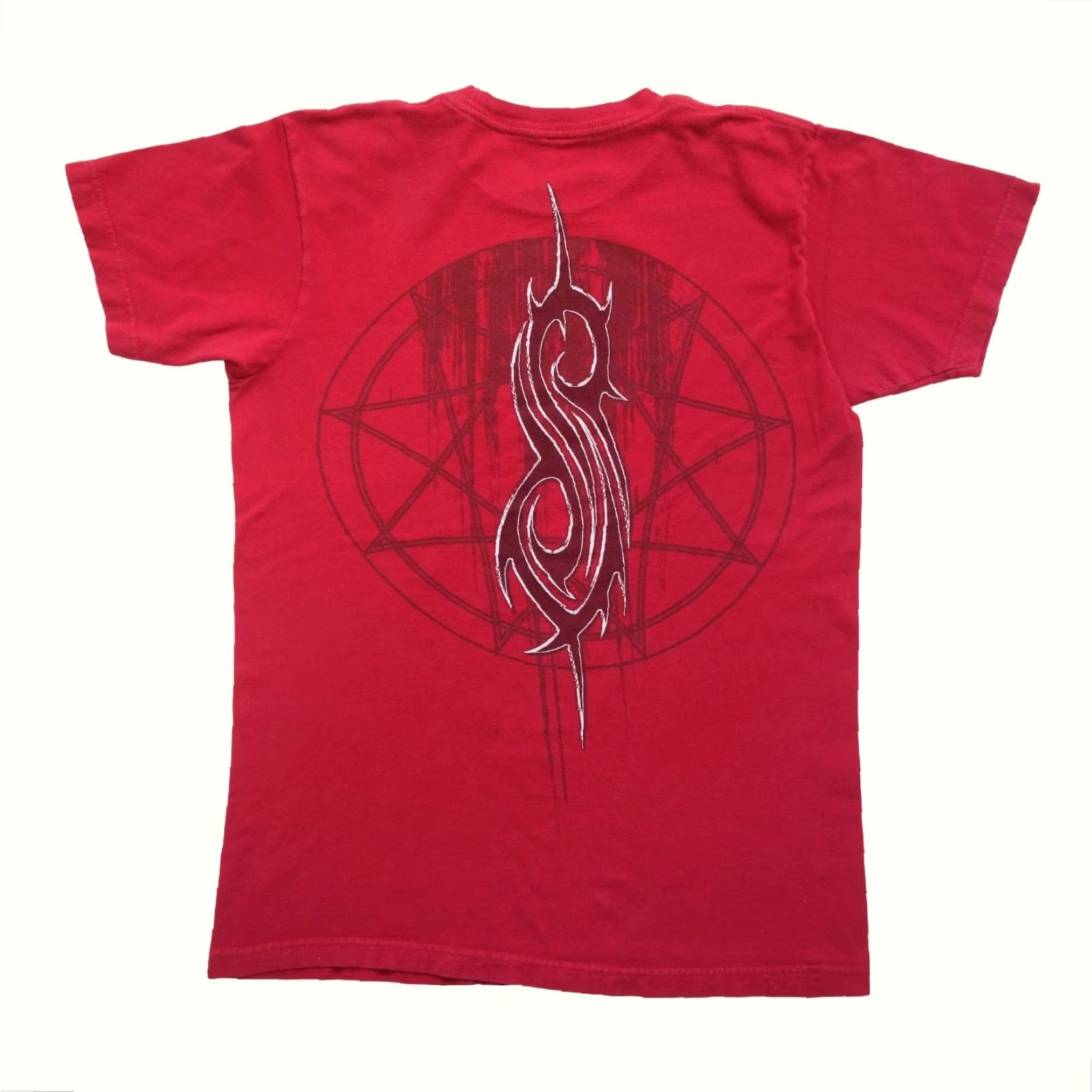 Vintage VINTAGE SLIPKNOT T-SHIRT Red Graphic Distressed Y2K IOWA TOUR BAND ROCK MUSIC SZ M Size US M / EU 48-50 / 2 - 3 Thumbnail