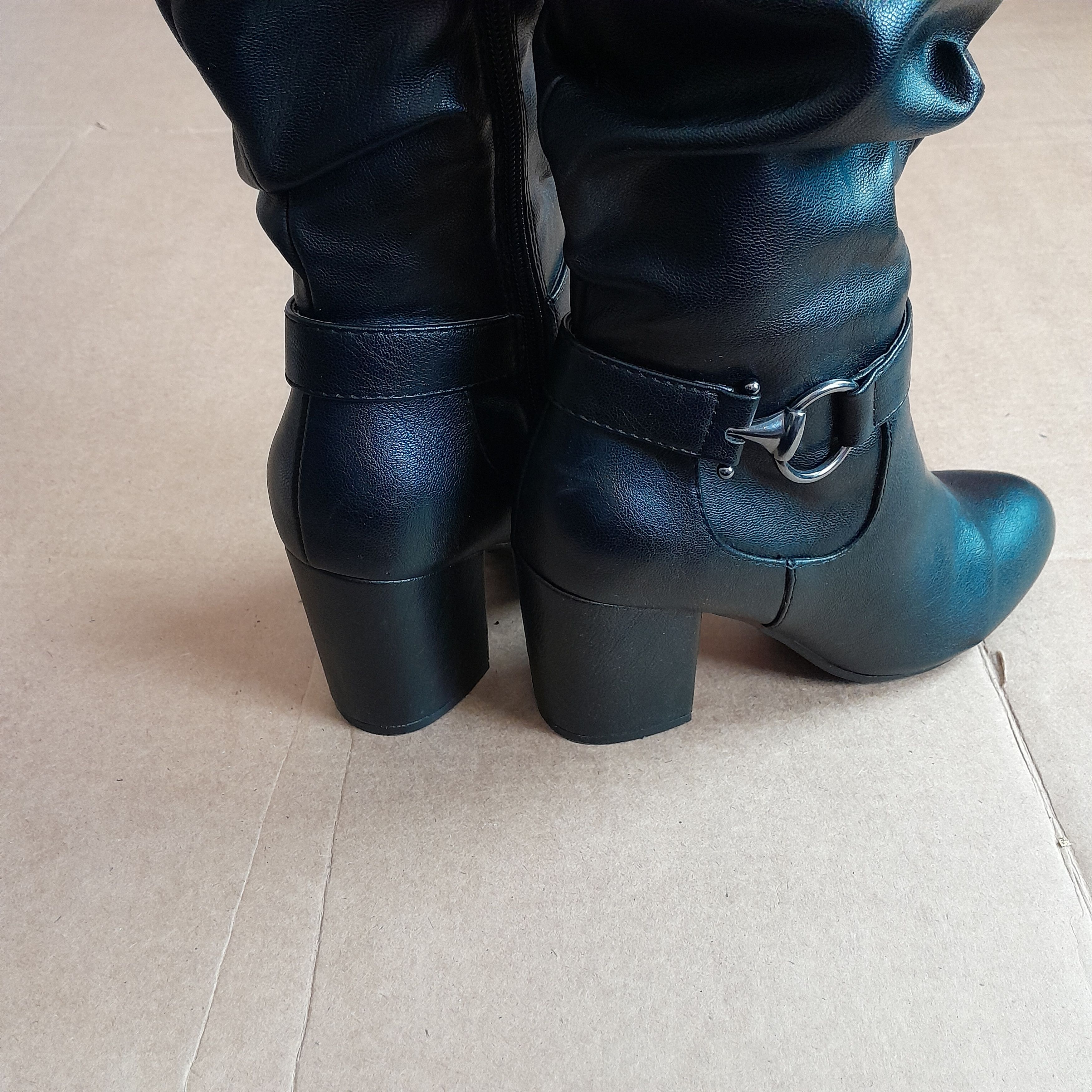 Kohl's Kohls Boots Black Faux Leather Mid-Calf Size 8.5M Size US 8.5 / IT 38.5 - 8 Thumbnail