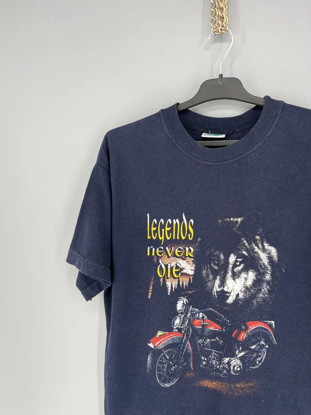 West Coast Choppers Vintage 90s Choppers "Legends Never Die" Streetwear Tshirt Size US XL / EU 56 / 4 - 6 Thumbnail