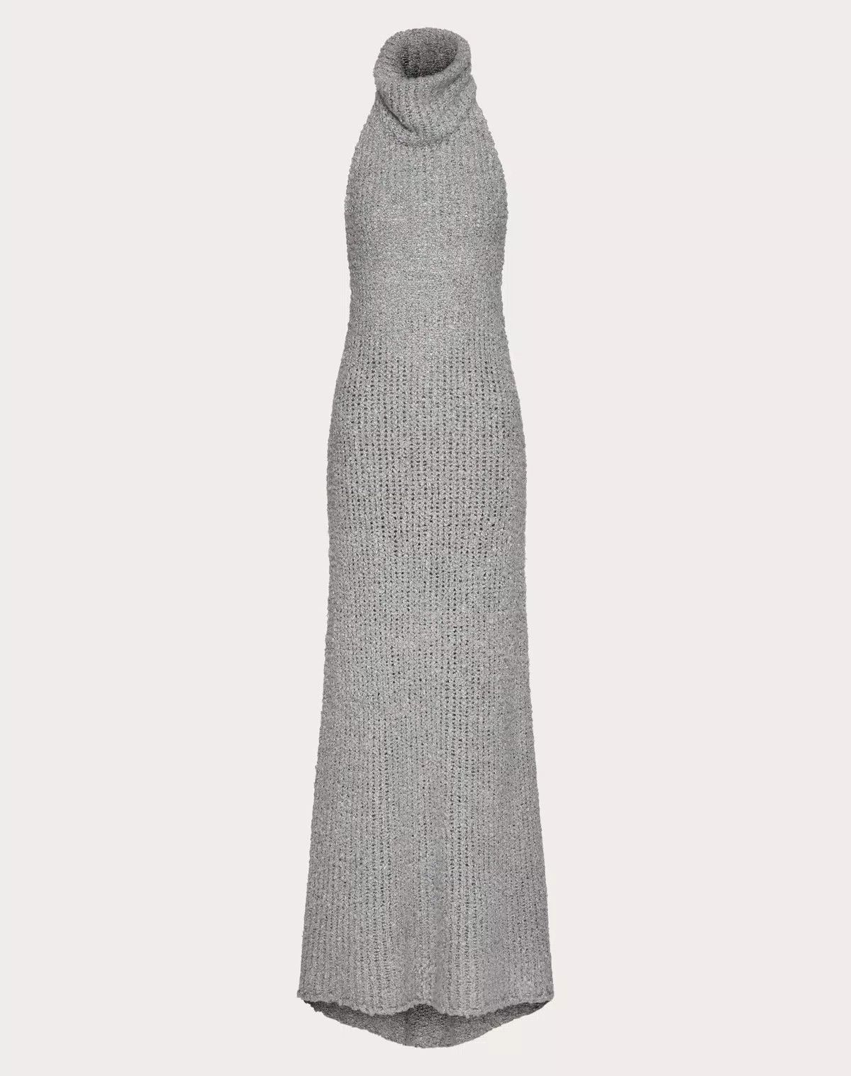 Valentino o1s1wg110525 Silk Boucle Dress in Grey Size XS / US 0-2 / IT 36-38 - 1 Thumbnail