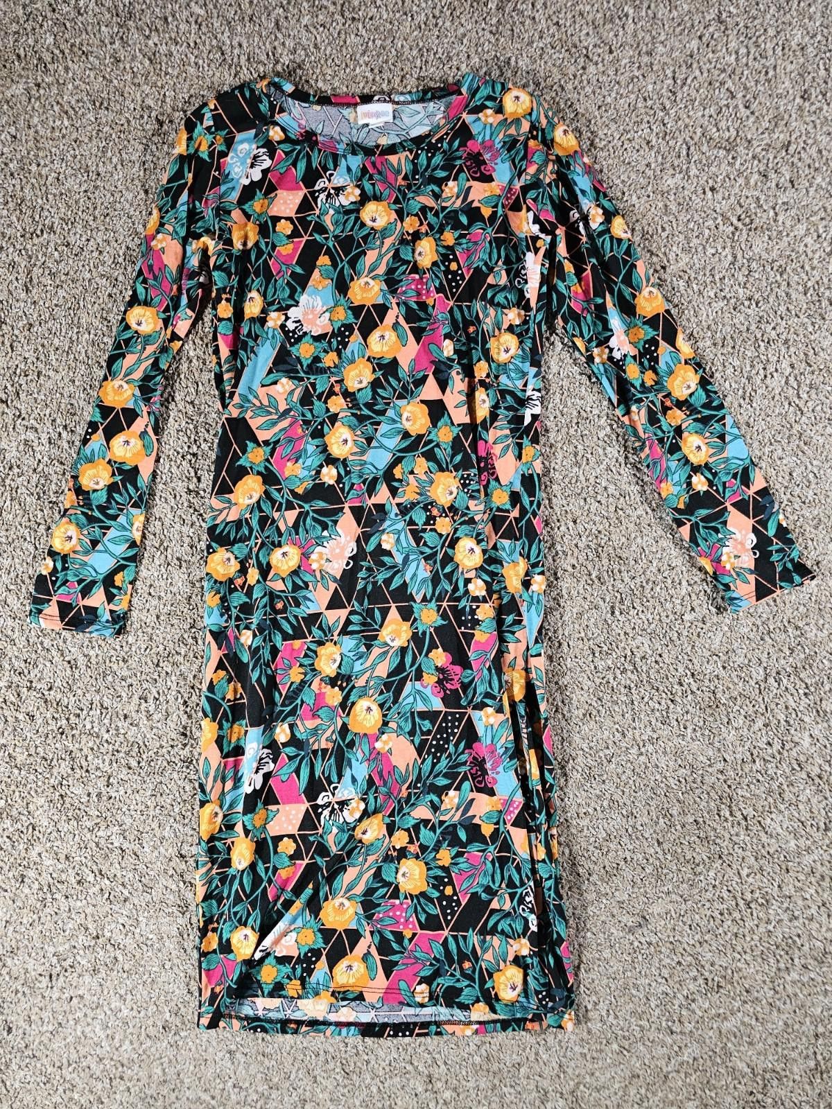 Other Lularoe Argyle Floral Dress XS Size XS / US 0-2 / IT 36-38 - 1 Thumbnail