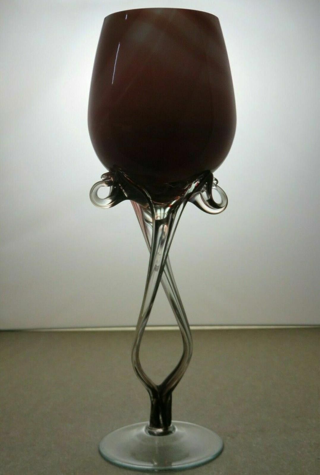 Murano Vintage Rare Murano Italian Brown Vase 14" Size ONE SIZE - 4 Thumbnail