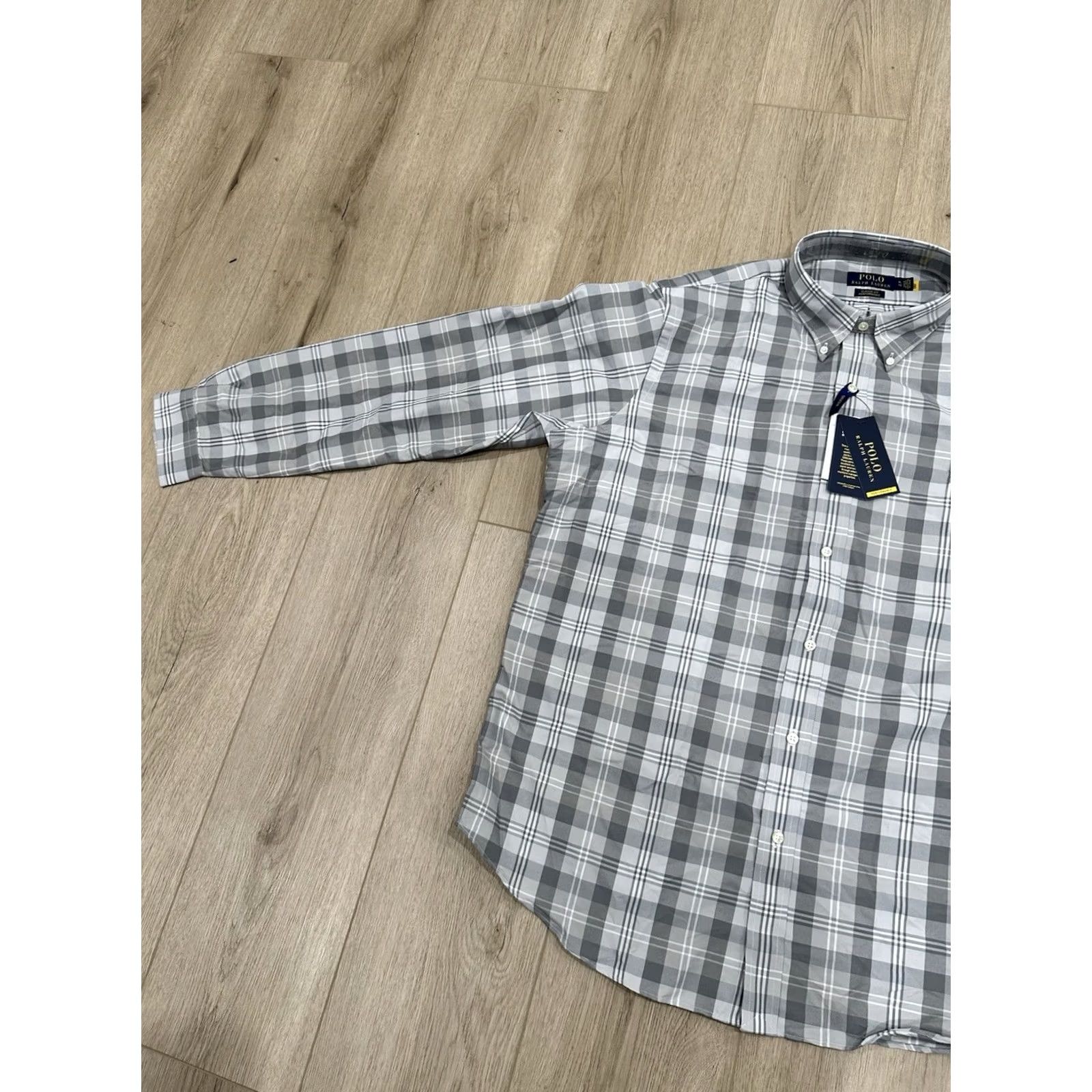 Polo Ralph Lauren Polo Ralph Lauren Performance Shirt Men XL Grey Multi Classic Fit NWT Button-Up Long Sleeve Shirt Size US XL / EU 56 / 4 - 4 Thumbnail