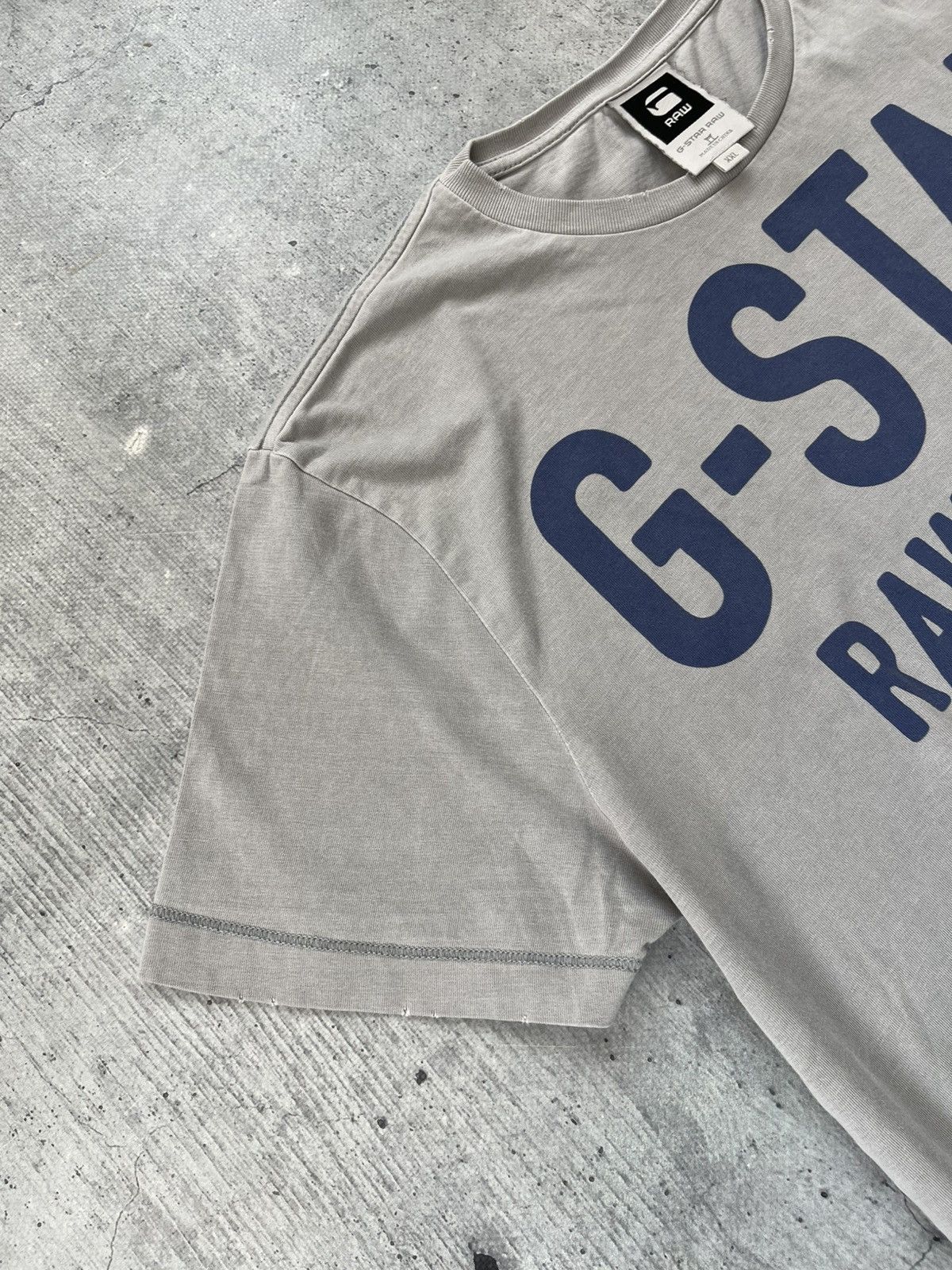 G-Star × Vintage Vintage G-Star Big Logo Distressed Style T-Shirt Japan Style Size US XL / EU 56 / 4 - 6 Thumbnail