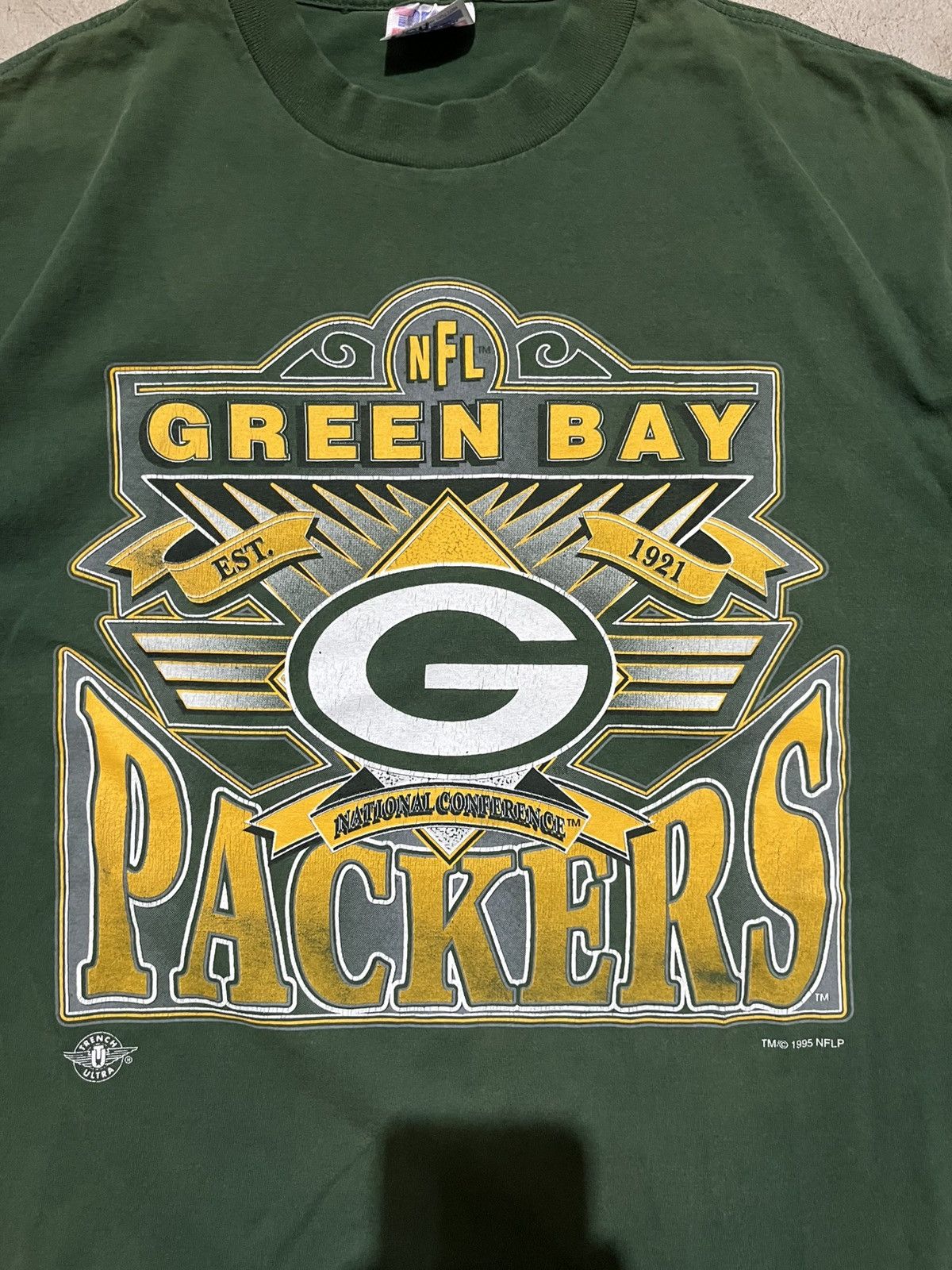 Trench USA 1995 green bay packers tee shirt Size US XL / EU 56 / 4 - 2 Thumbnail
