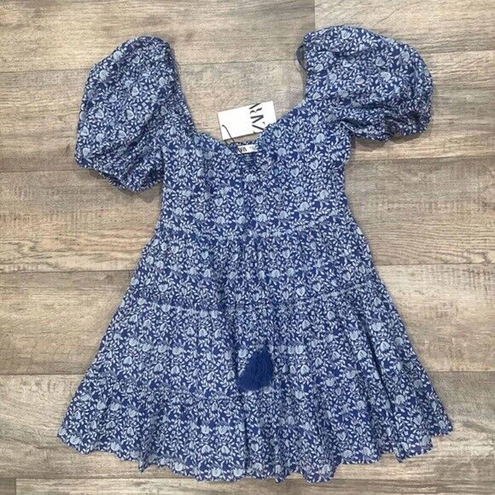 Zara ZARA BLOGGER FAVE!!! A-Line Dress with Balloon Sleeves NWT Size L / US 10 / IT 46 - 22 Thumbnail