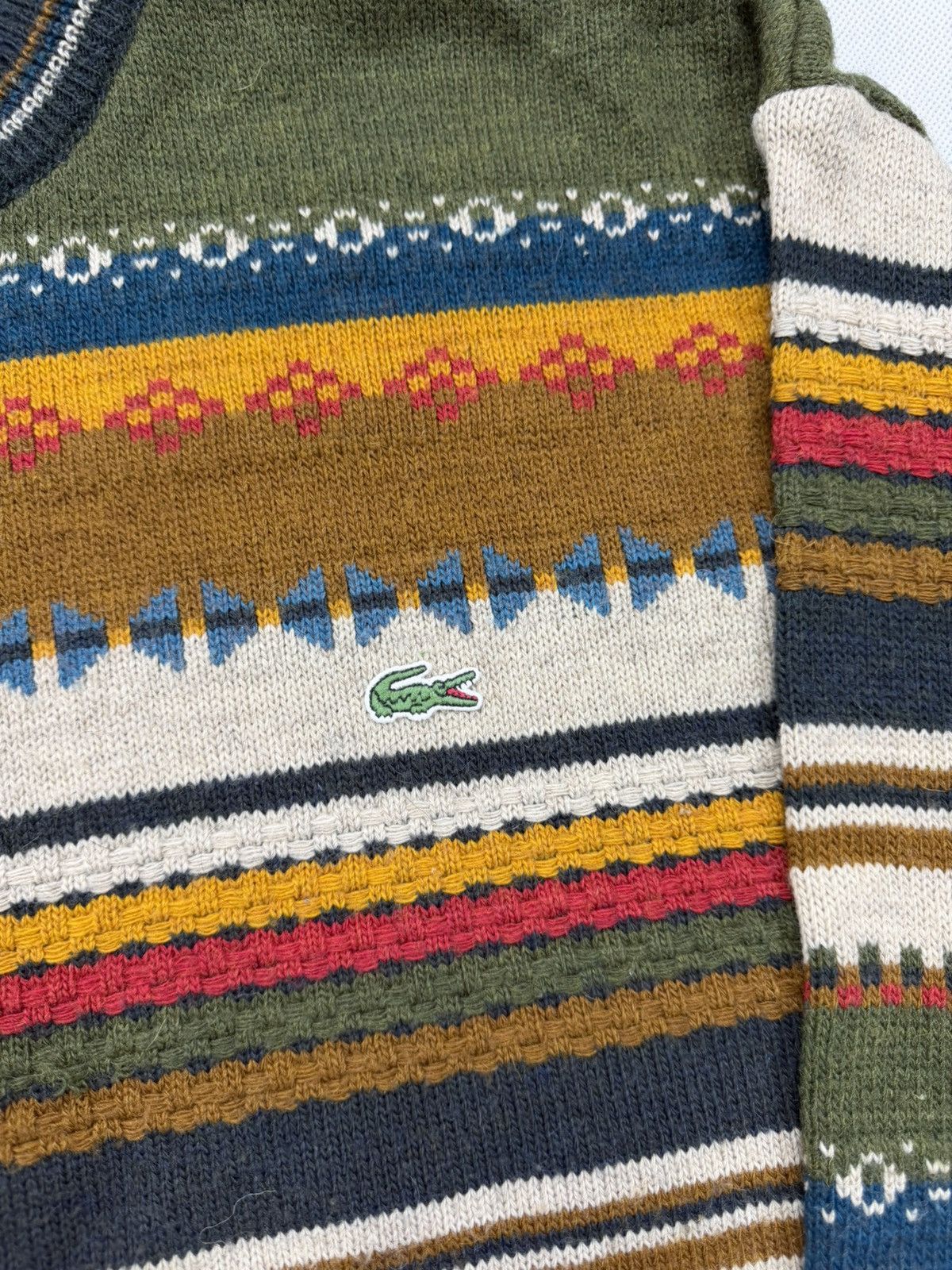 Lacoste Unique Lacoste Small Logo Pattern Sweater, Alpaca Wool Size US XL / EU 56 / 4 - 4 Thumbnail
