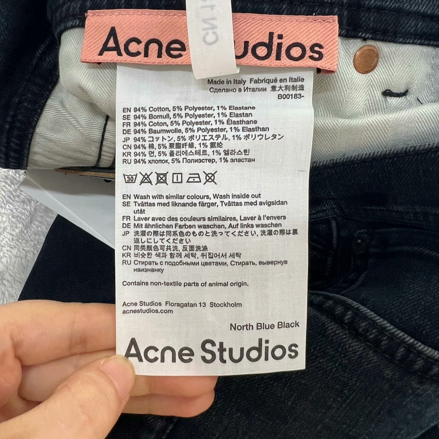 Acne Studios Acne Studios Dark Blue Straight Jeans Size US 31 - 5 Thumbnail